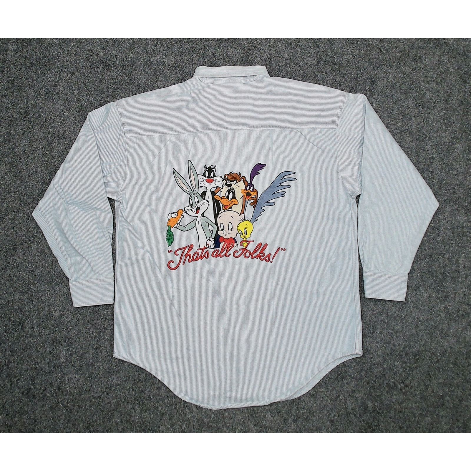 Acme Clothing Acme Clothing / Vintage 1993 Looney Tunes Boxy Denim Shirt Size US M / EU 48-50 / 2 - 4 Thumbnail