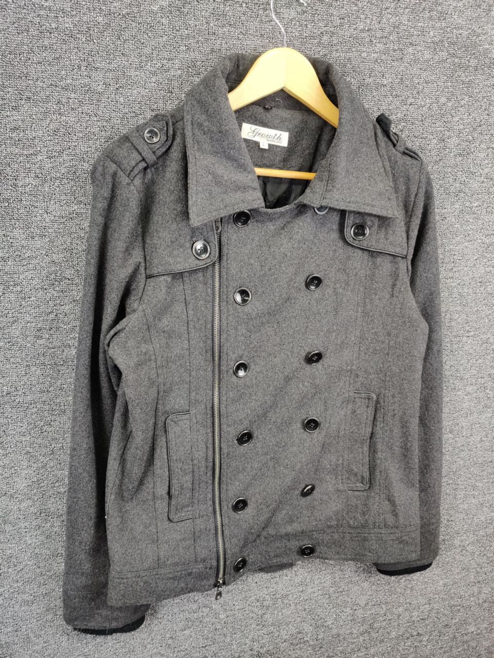 In The Attic Growth By In The Attic Wool Double Breasted Zip Jacket Size US L / EU 52-54 / 3 - 5 Thumbnail