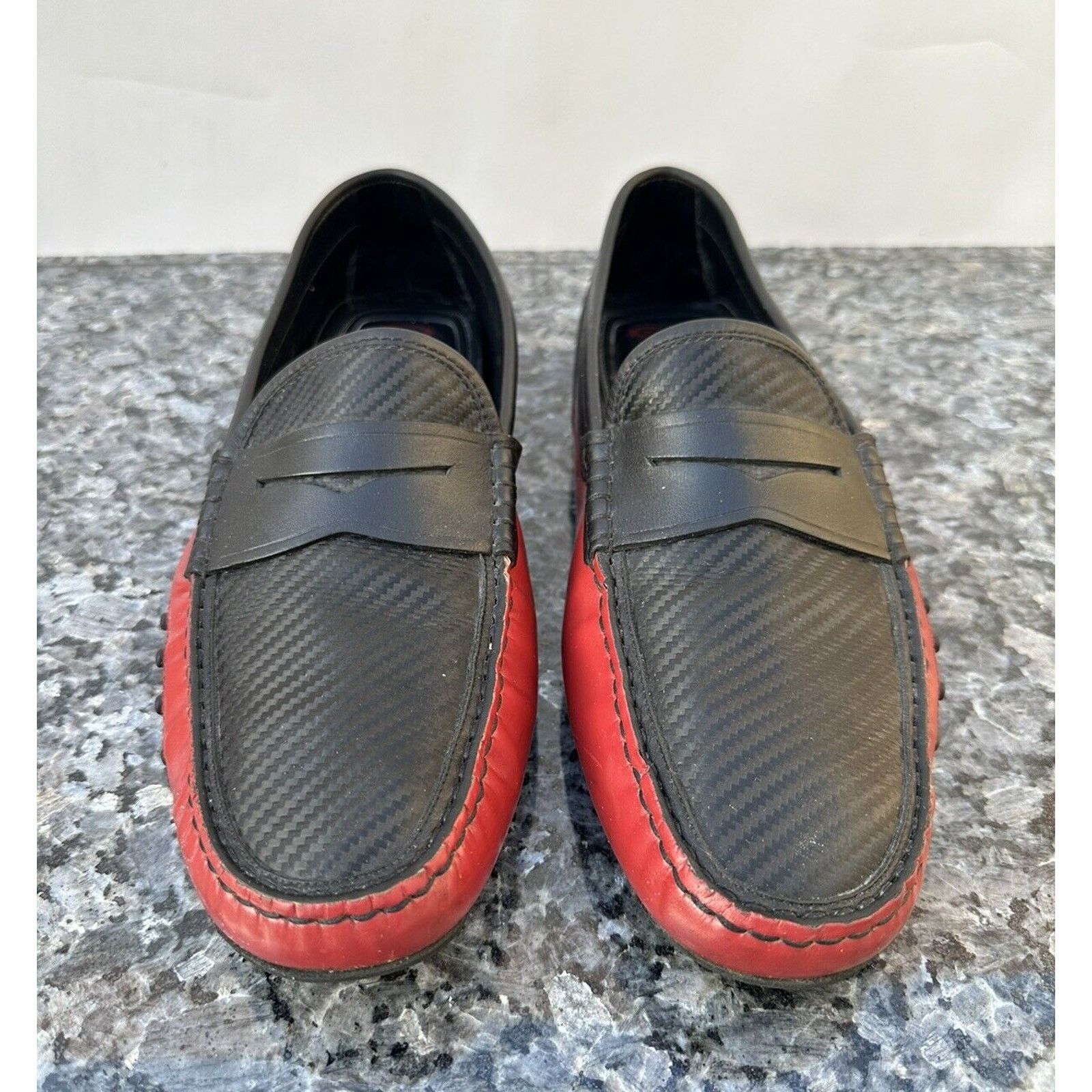 Tod's Tod's Ferrari Red BlackSlip On Driving Casual Loafers sz 9 Size US 9 / EU 42 - 4 Thumbnail