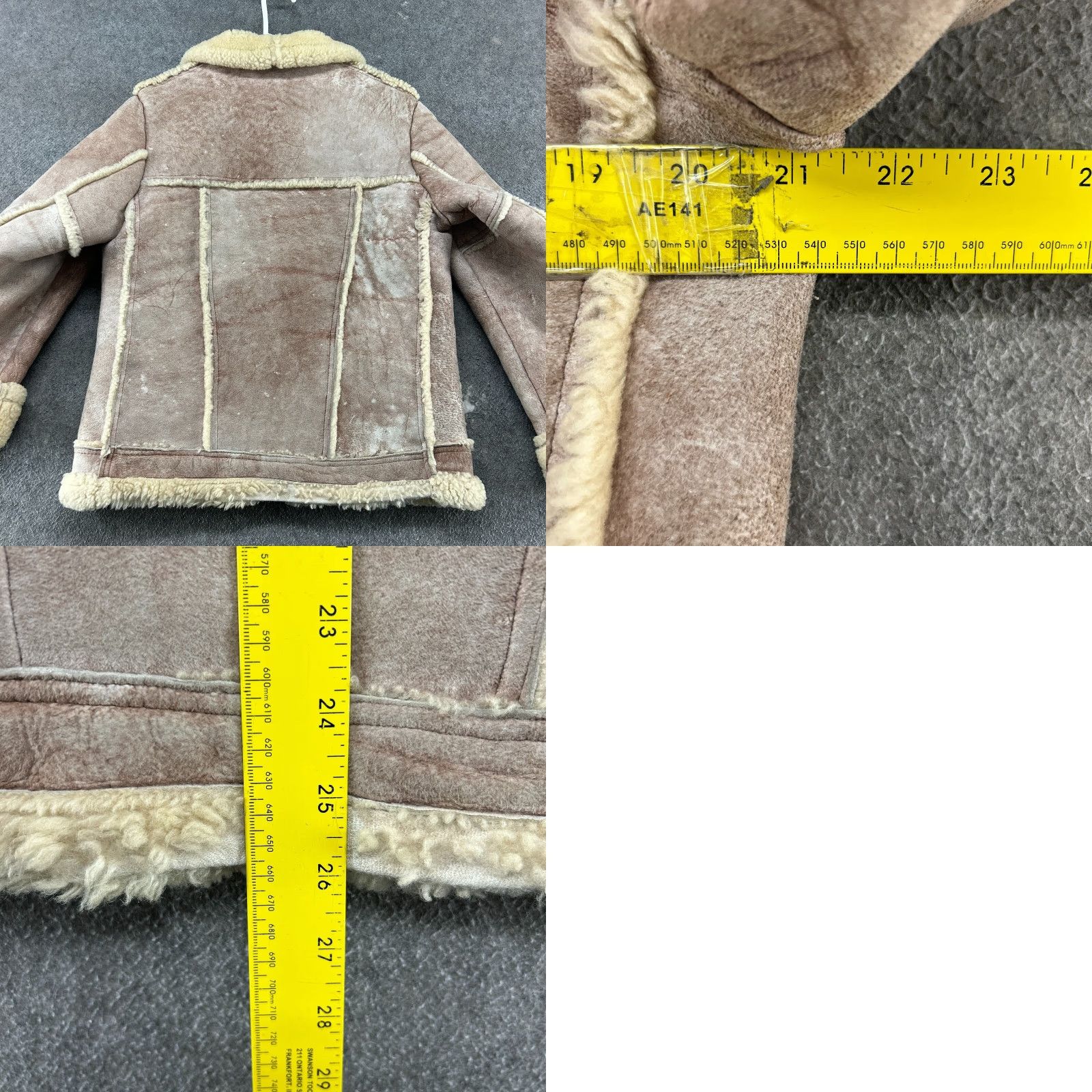 Vintage VINTAGE Cockpit B-3 Bomber Jacket Mens 40 Brown Tan Leather Shearling 90s USA Dark Brown Vintage Mens Jacket Size US XXS / EU 40 - 9 Thumbnail