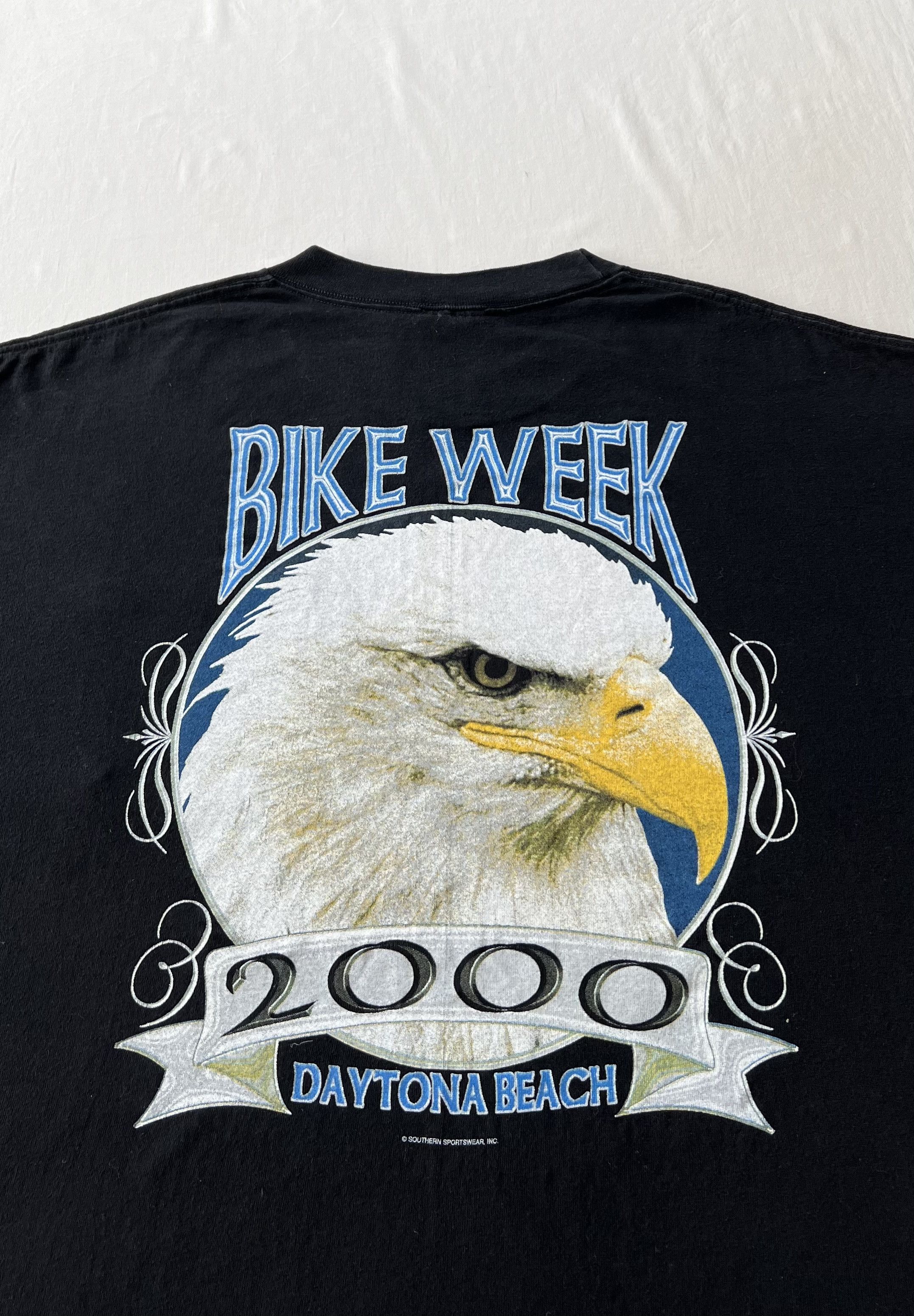 Harley Davidson Vintage 2000 Bike Week Daytona Beach USA Eagle Pocket Tshirt Size US XL / EU 56 / 4 - 13 Thumbnail