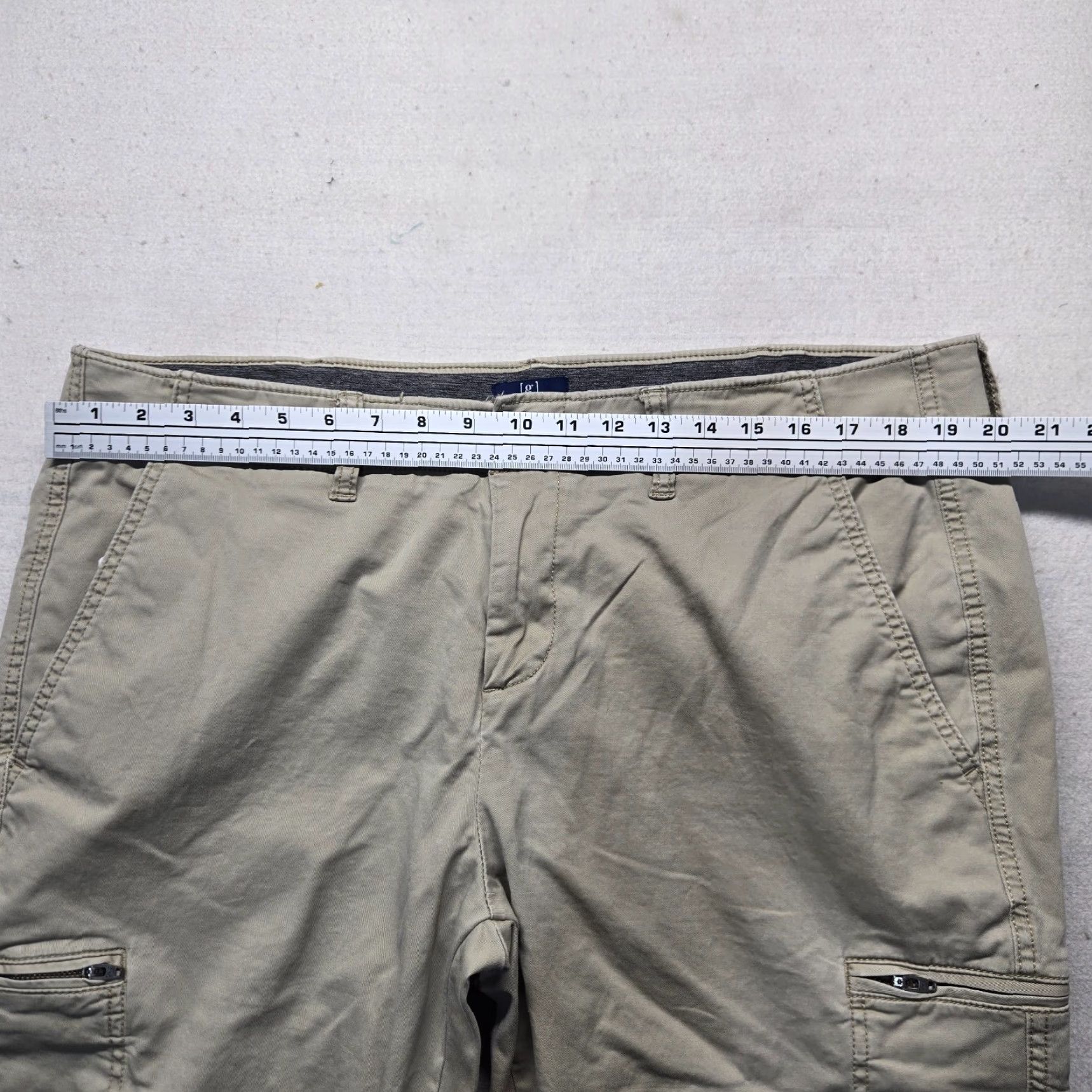 George George Solid Gray Chino Dress Pants Adult Men's Size 38 x 30 Beige Cotton Regular 38 Pants Men Mens Size US 38 / EU 54 - 4 Thumbnail