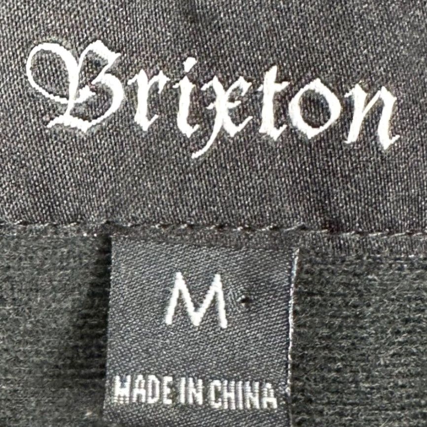 Brixton Brixton Jacket Mens Medium Black Windbreaker Fleece Lined Full Zip Hooded Coat Size US M / EU 48-50 / 2 - 6 Thumbnail
