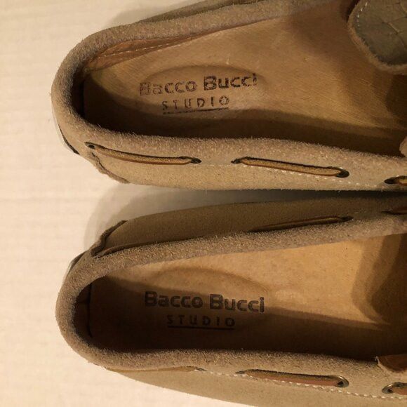 Bacco Bucci bacco bucci men's tan leather suede slip on loafers size:10 Size US 10 / EU 43 - 2 Thumbnail