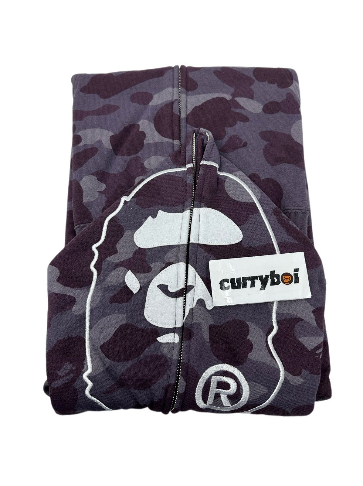 Bape BAPE Color Camo 2nd Ape Full Zip Hoodie Burgundy Size US XL / EU 56 / 4 - 5 Thumbnail