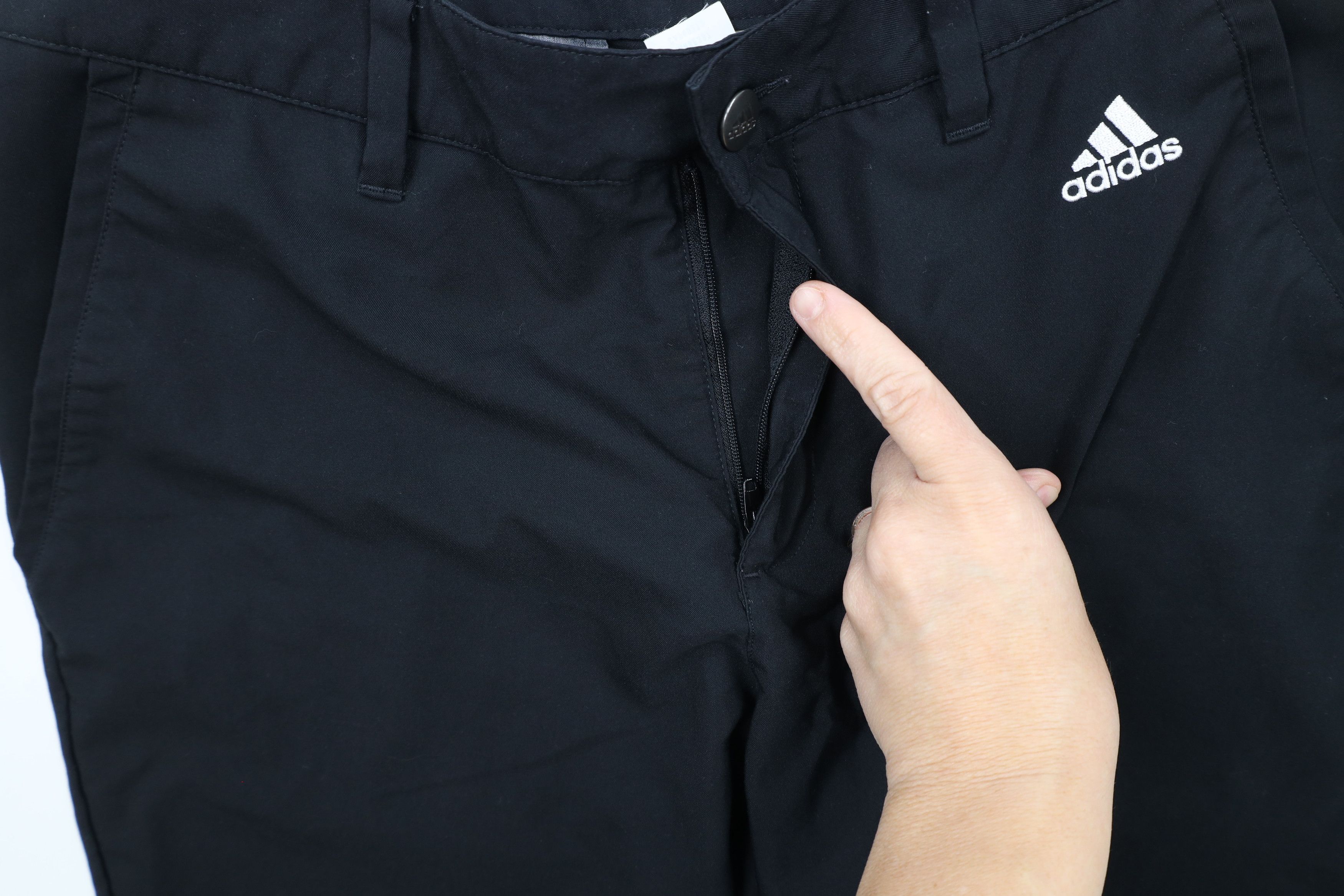 Adidas × Vintage Adidas Golf Flat Front Golfing Chino Shorts Black Polyester Size US 32 / EU 48 - 6 Thumbnail
