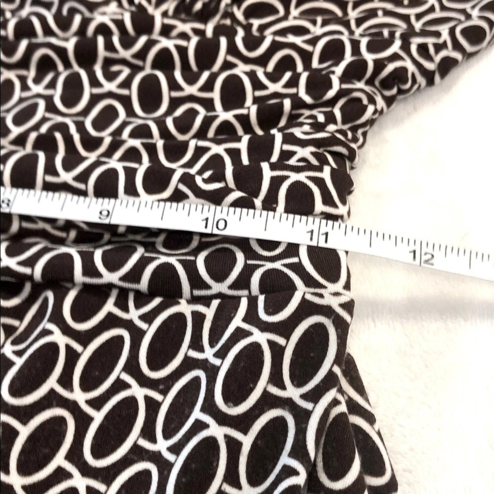 Other Maggy London Chocolate & Ivory Midi dress Dress deep V SZ 8 Size M / US 6-8 / IT 42-44 - 7 Thumbnail
