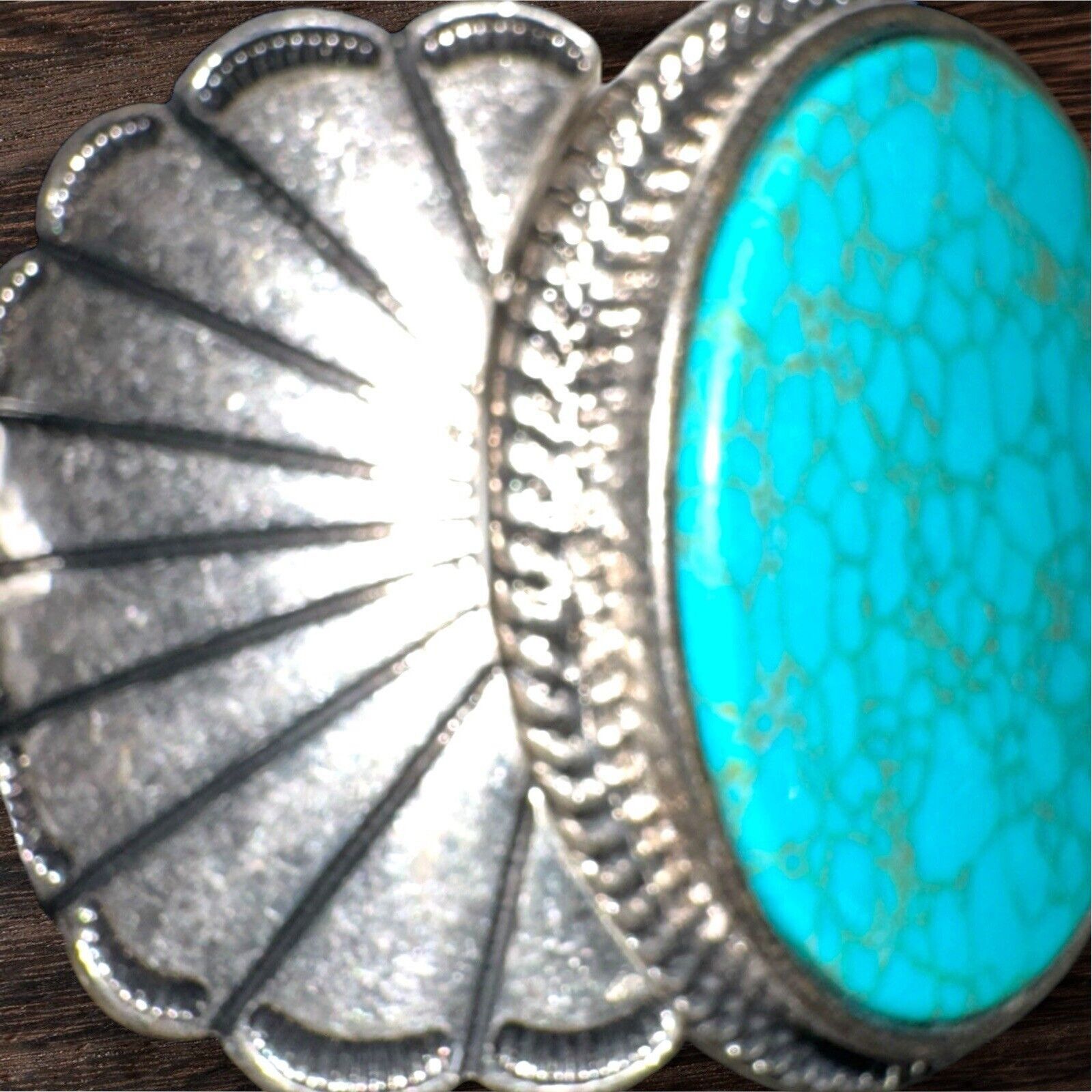 Other Blue Turquoise Silver Western Southwest Stretch Bracelet Ran Size ONE SIZE - 17 Thumbnail