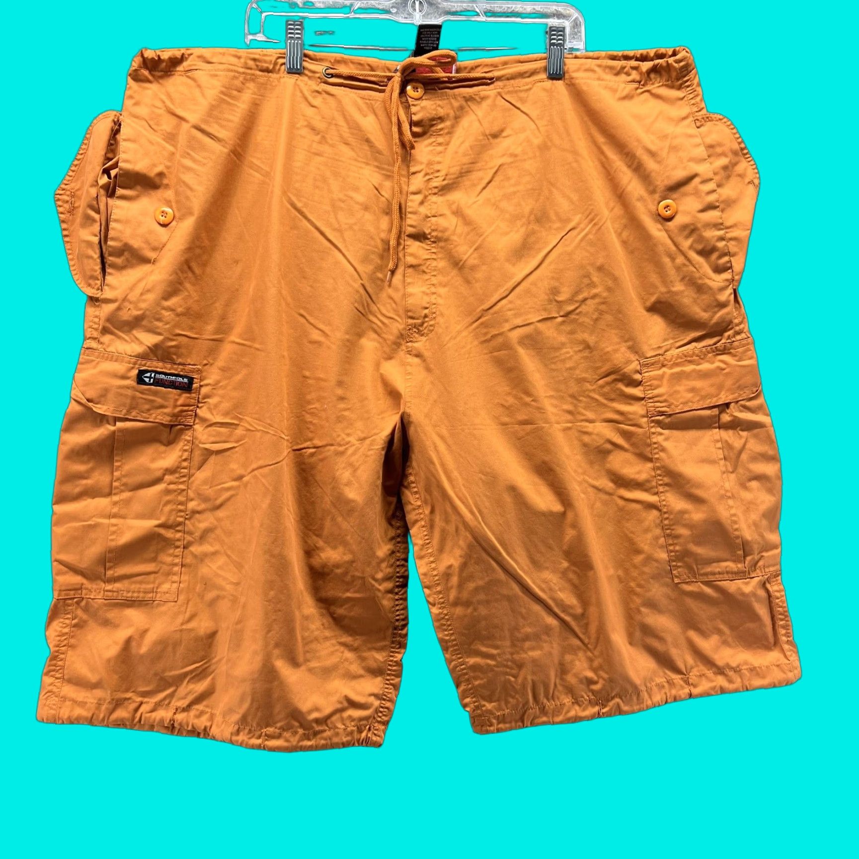 Southpole VINTAGE Southpole Cargo Shorts Mens 2XL Orange 12 Inseam Hip Hop Casual Shorts Reg Men Size US 39 - 1 Thumbnail
