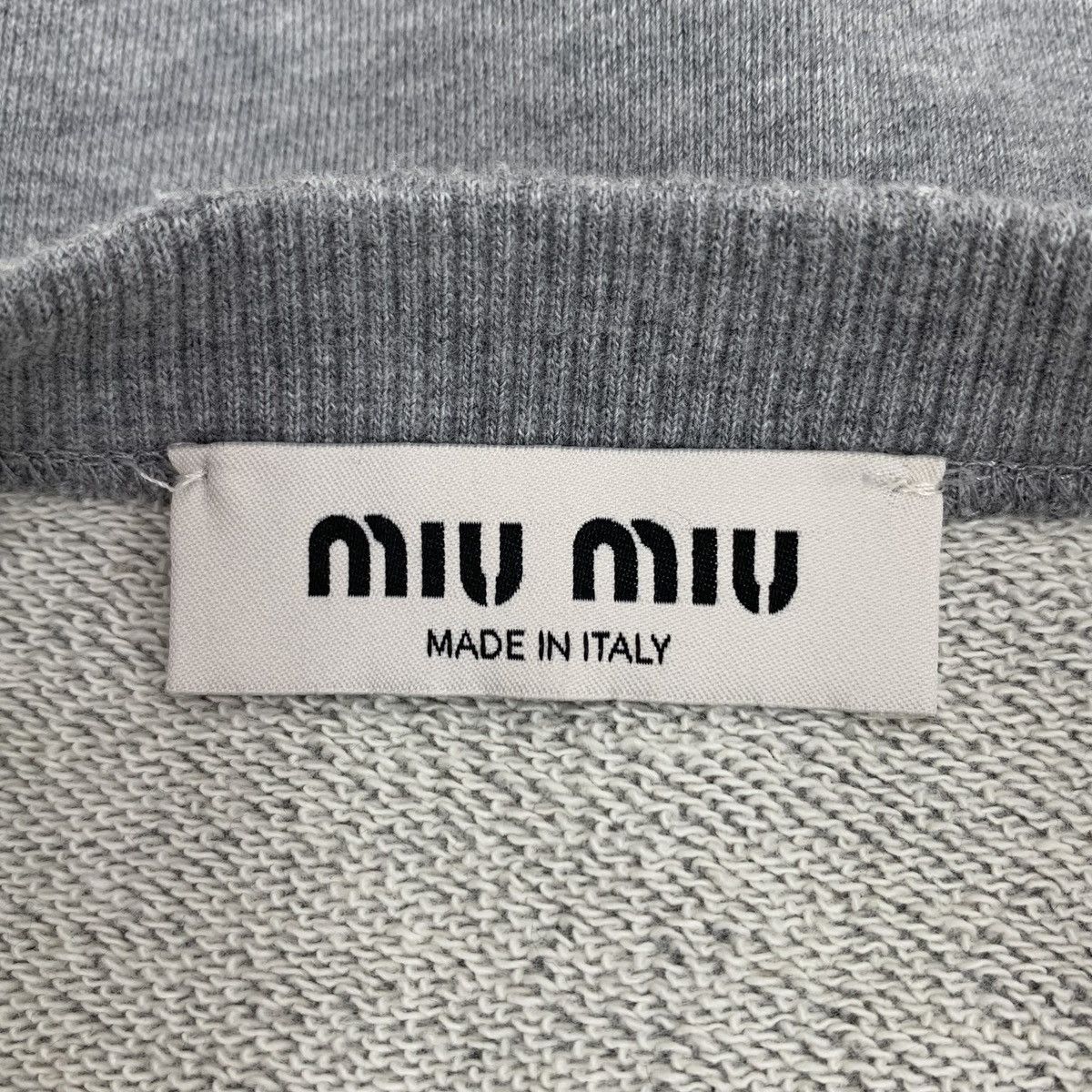 Miu Miu Miu Miu 22 Collection Grey Logo Long Sleeve Sweatshirt K26WX Size S / US 4 / IT 40 - 5 Thumbnail