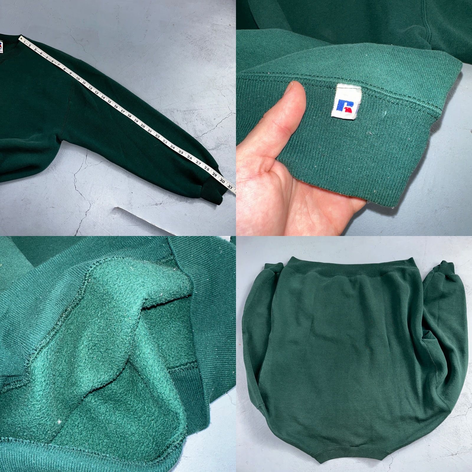 Russell Athletic VINTAGE Russell Athletic Sweatshirt Crewneck Green L 90s Logo Mens Pullover All Seasons Size US L / EU 52-54 / 3 - 8 Thumbnail