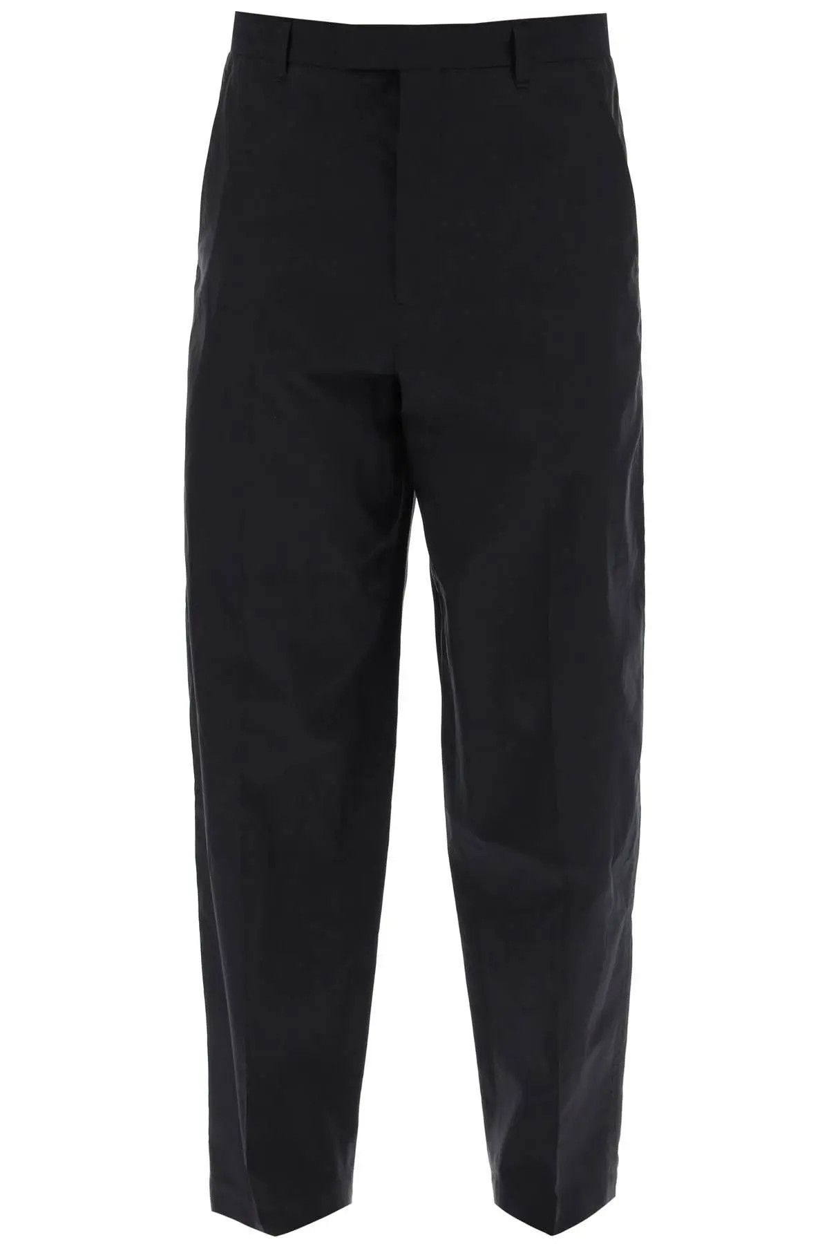 image of Lemaire O1S22I1N0324 Cotton & Silk Carrot Pant In Black, Men's (Size 30)