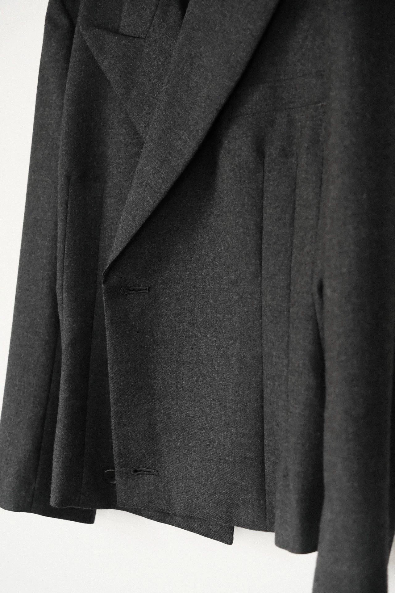 Yohji Yamamoto Yohji 98AW Archive Peak Lapel Mermaid Charcoal Size US XS / EU 42 / 0 - 8 Thumbnail