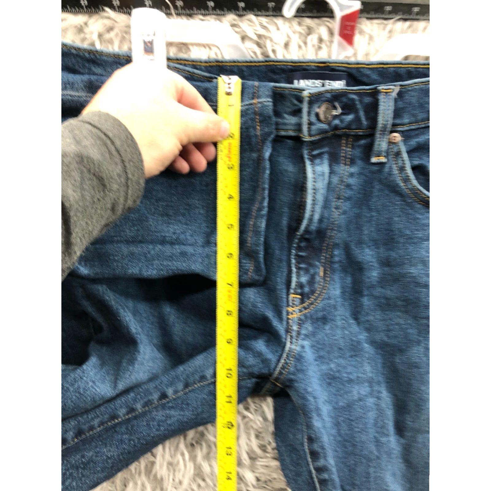 Lands' End Lands' End Jeans Square Rigger Lands' End 33 Mens Regular Denim Dark Blue 5-Pocket Straight" Size US 33 - 4 Thumbnail