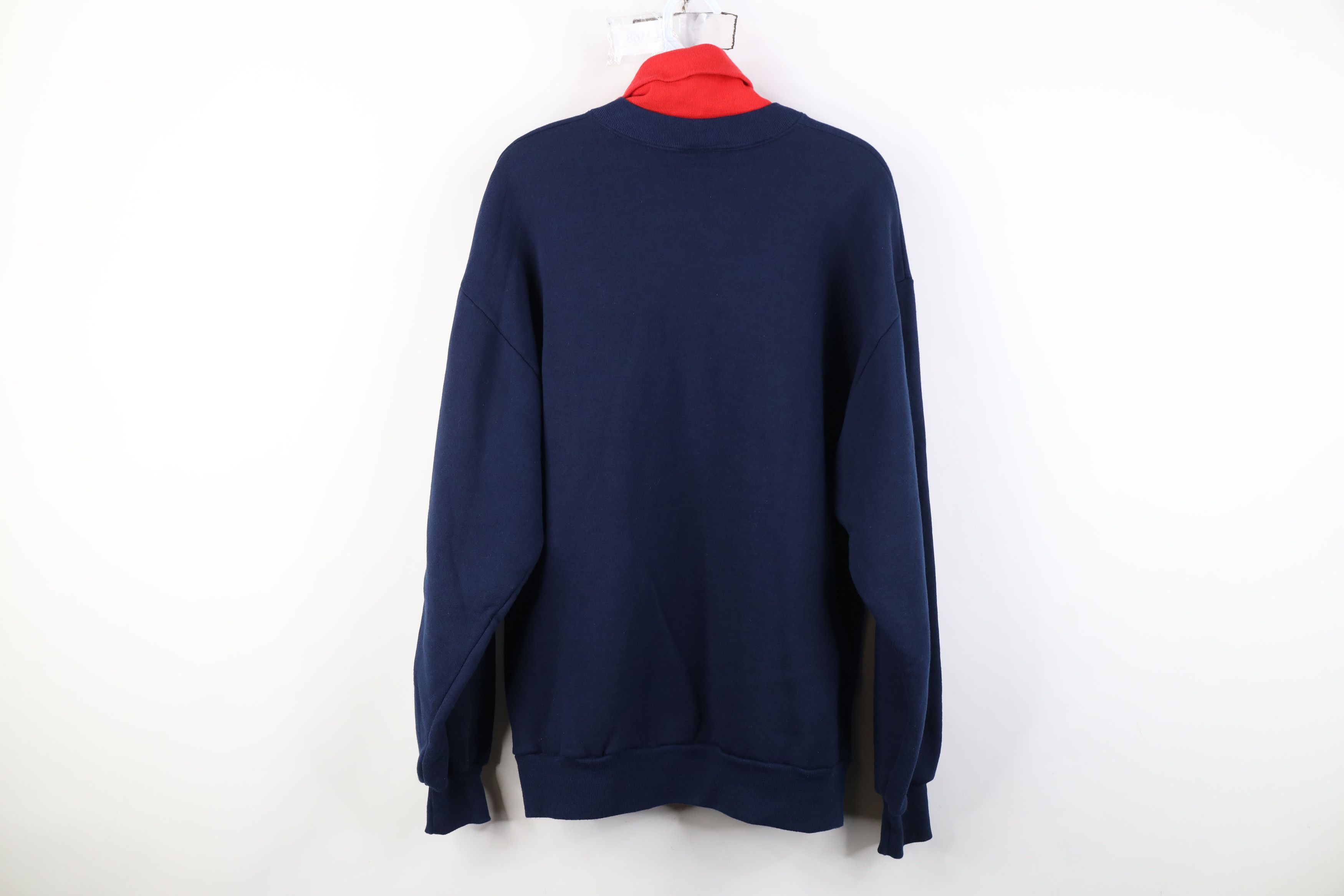 Vintage Vintage 90s Indians Baseball Turtleneck Sweatshirt USA Size US L / EU 52-54 / 3 - 12 Thumbnail