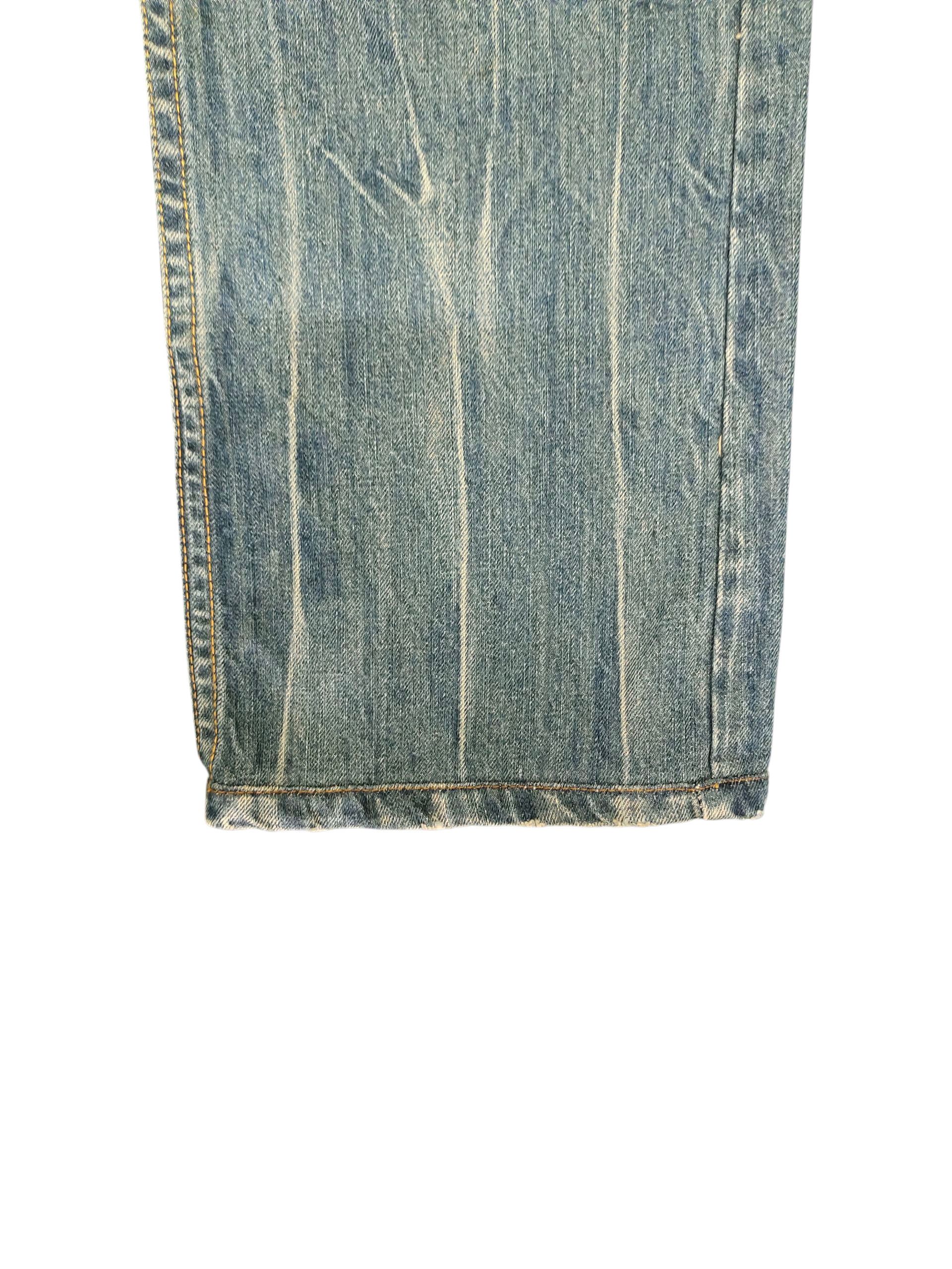 Tornado Mart Japanese Brand Cotton Farm Jeans - Clawmark Distress Rusty Size US 33 - 5 Thumbnail