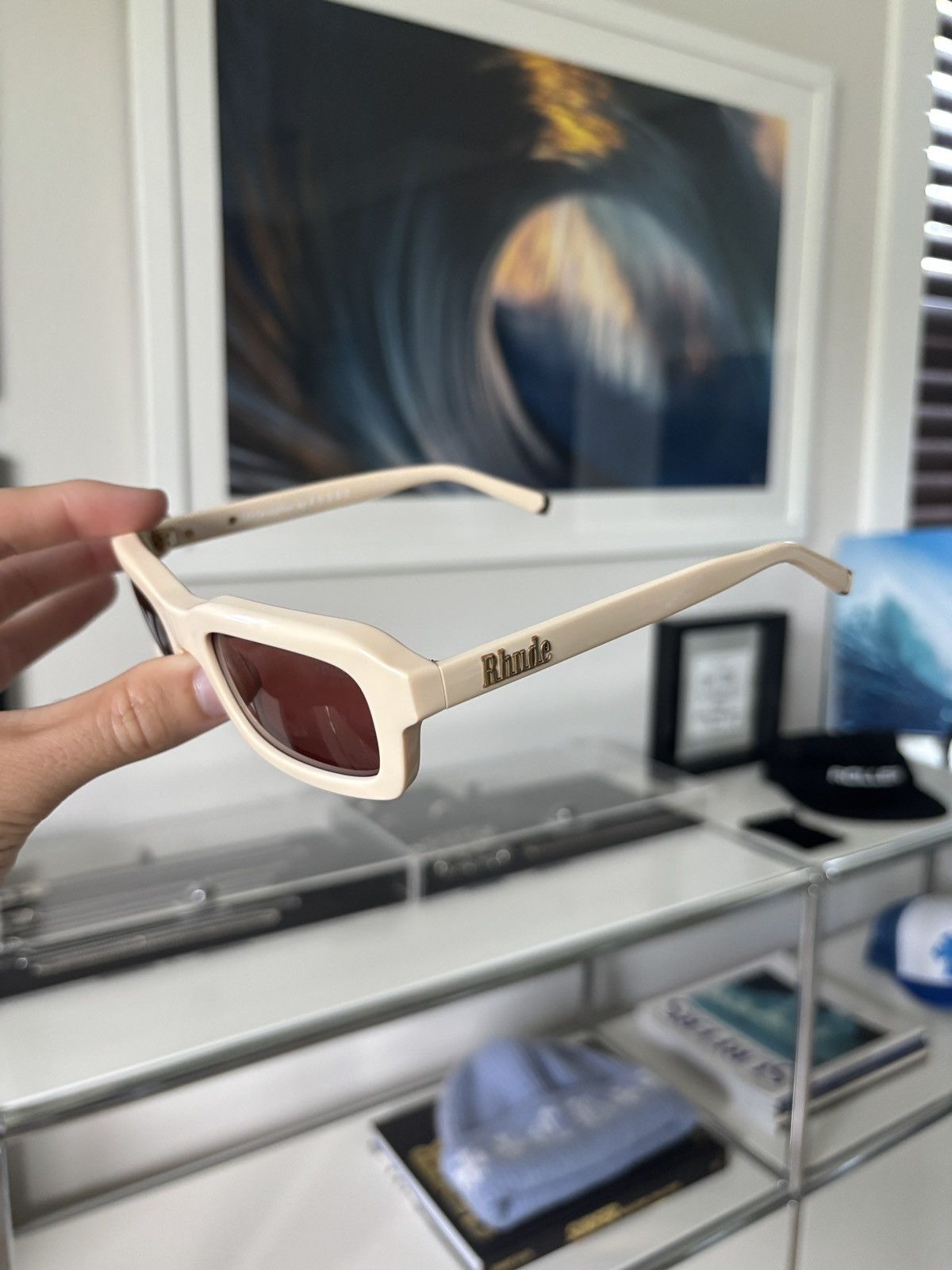Rhude RHUDE - CREAM STEVE FRAME SUNGLASSES Size ONE SIZE - 8 Thumbnail