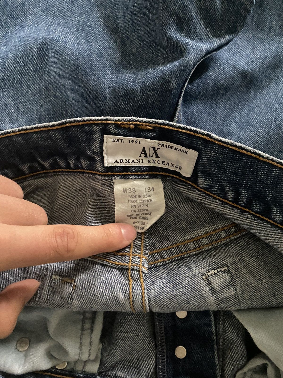 Armani Vintage Armani Baggy Jeans Made in Usa Size US 34 / EU 50 - 9 Thumbnail