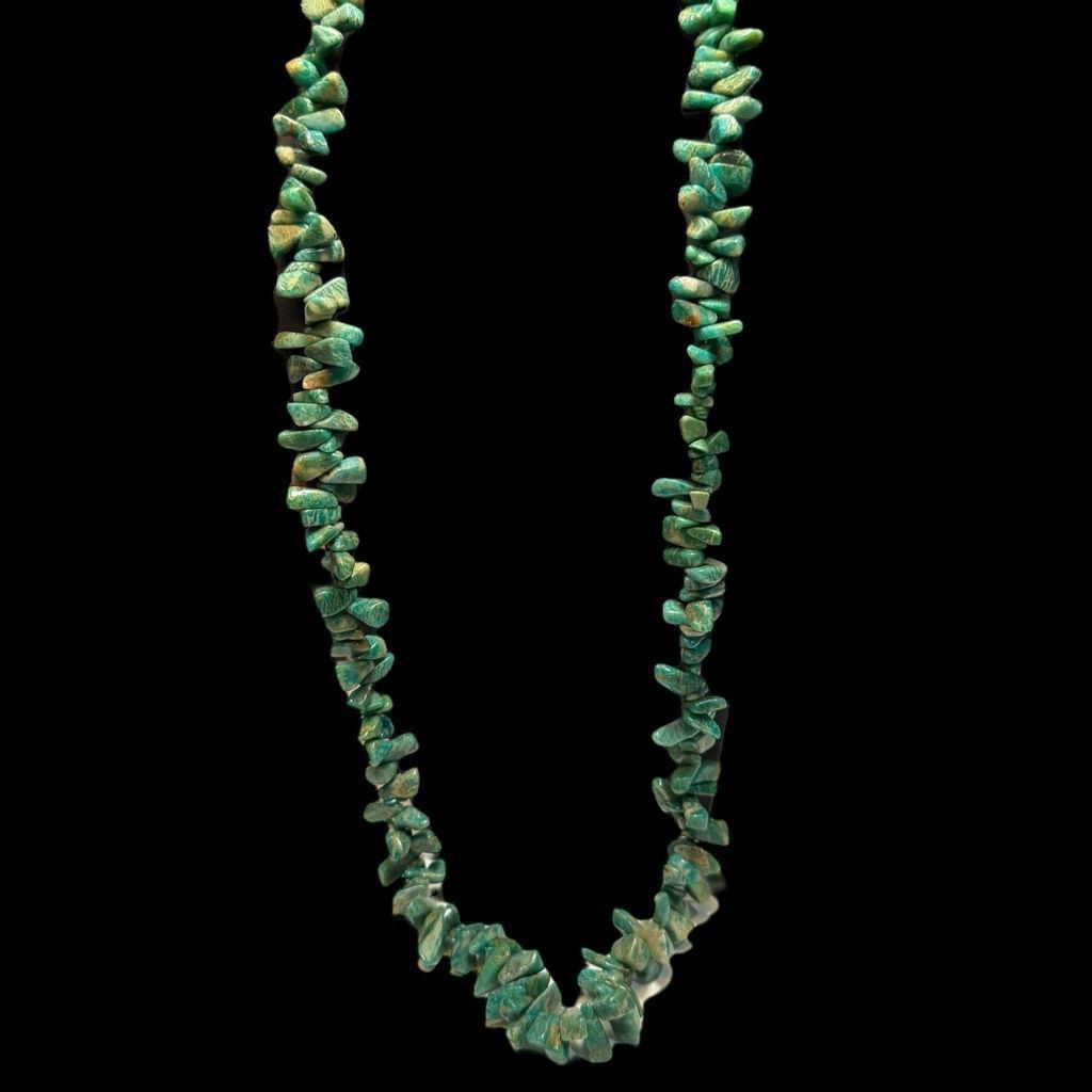 Vintage AMAZONITE Vintage Gemstone Long Green Blue Genuine Stone Nec Size ONE SIZE - 8 Thumbnail