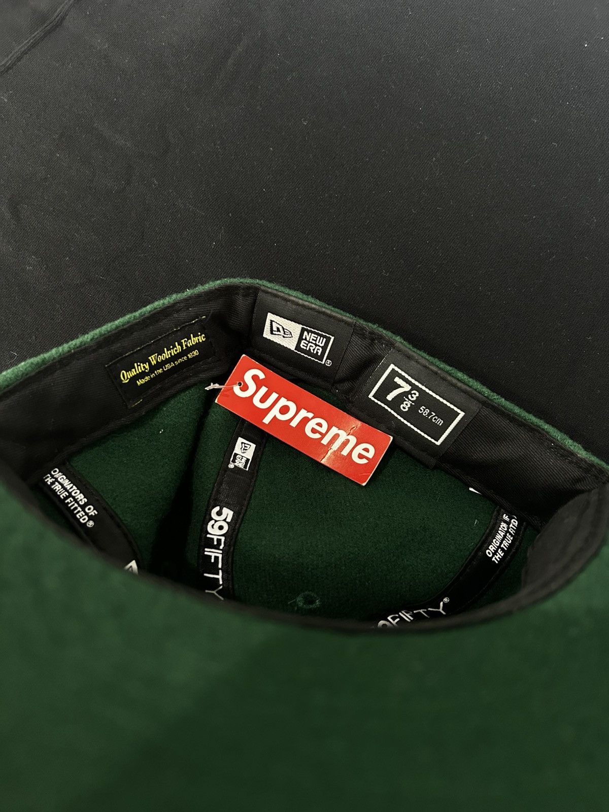 Supreme Supreme Woolrich Box Logo FW10 Green Cap 7 3/8 NEW Size ONE SIZE - 6 Thumbnail
