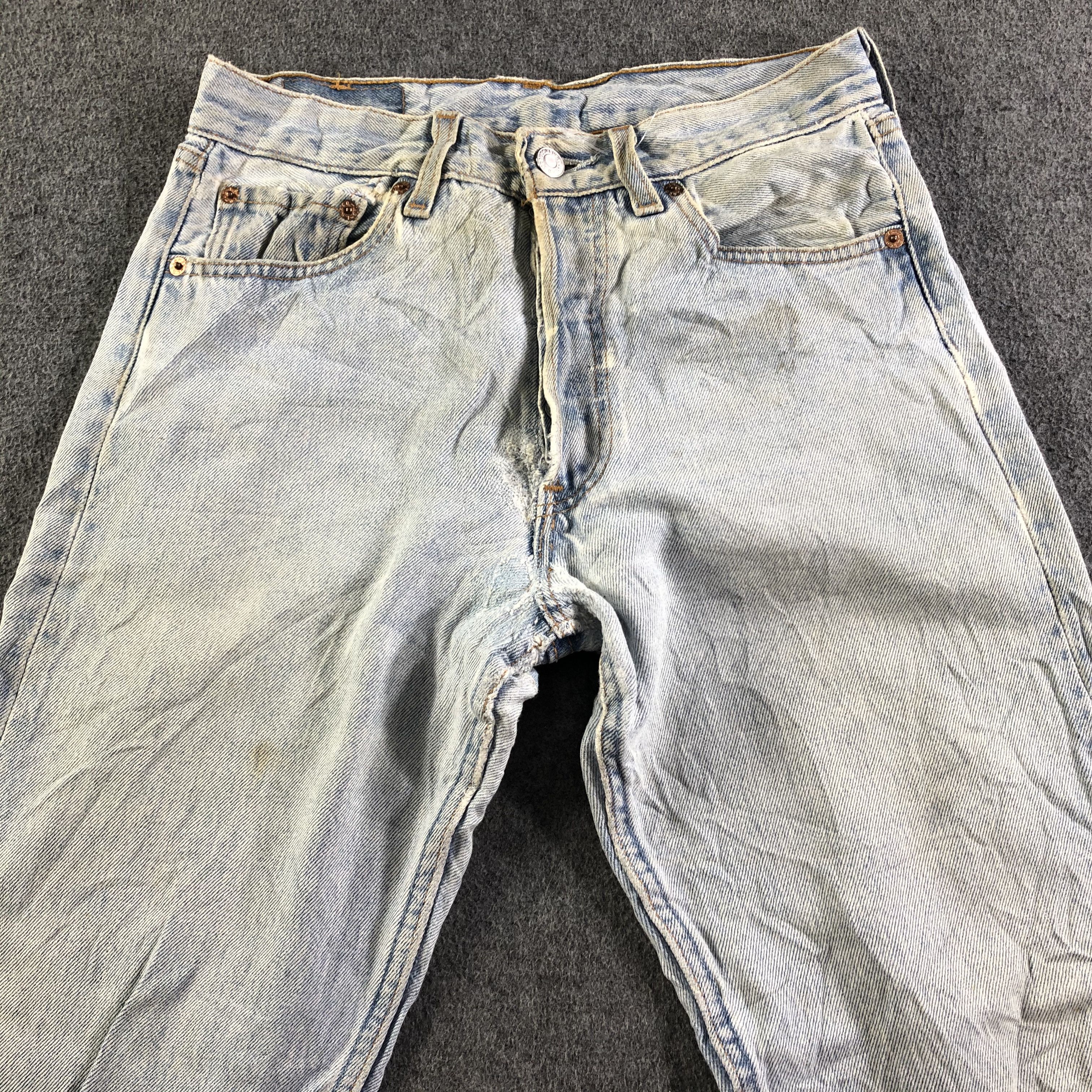 Levi's 90s Vintage Light Wash Levis 501 Jeans-J4021 Size US 28 / EU 44 - 3 Thumbnail