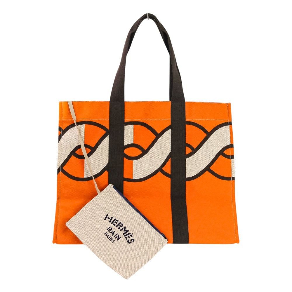 Hermes Hermes Hermes Sebas de Plage Tote Bag Cotton Tote Bag DUTY FREE for USA Size ONE SIZE - 1 Thumbnail