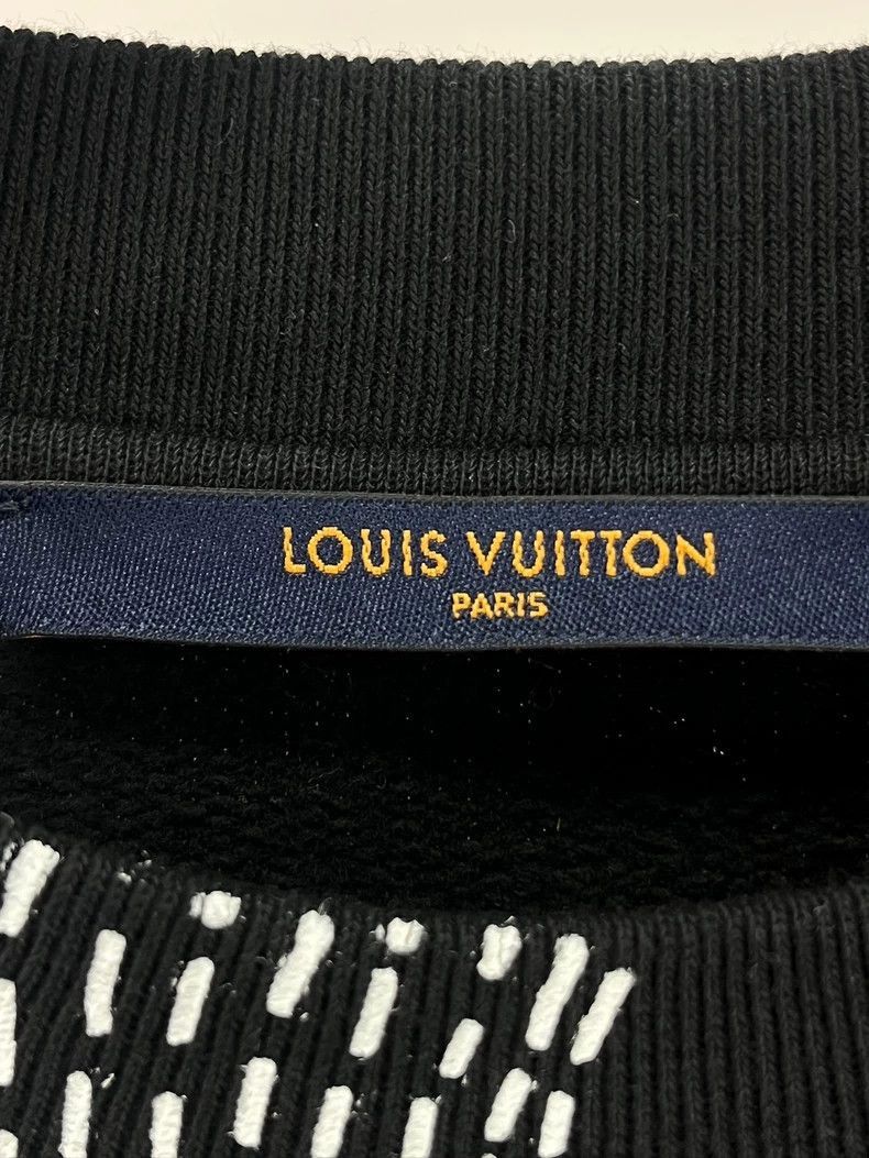 Louis Vuitton Louis Vuitton Black Sweatshirt with Pattern -2505 Size US S / EU 44-46 / 1 - 6 Thumbnail