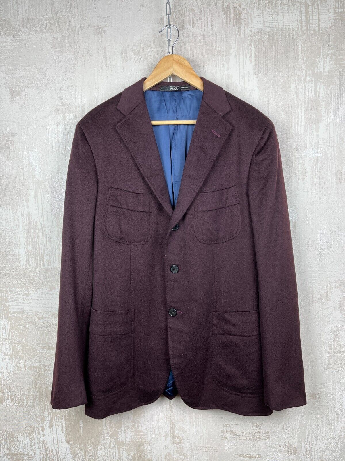 Gianfranco Ferre Gianfranco FERRE 100% Cashmere Blazer Sport Coat Burgundy Size 42R - 2 Thumbnail