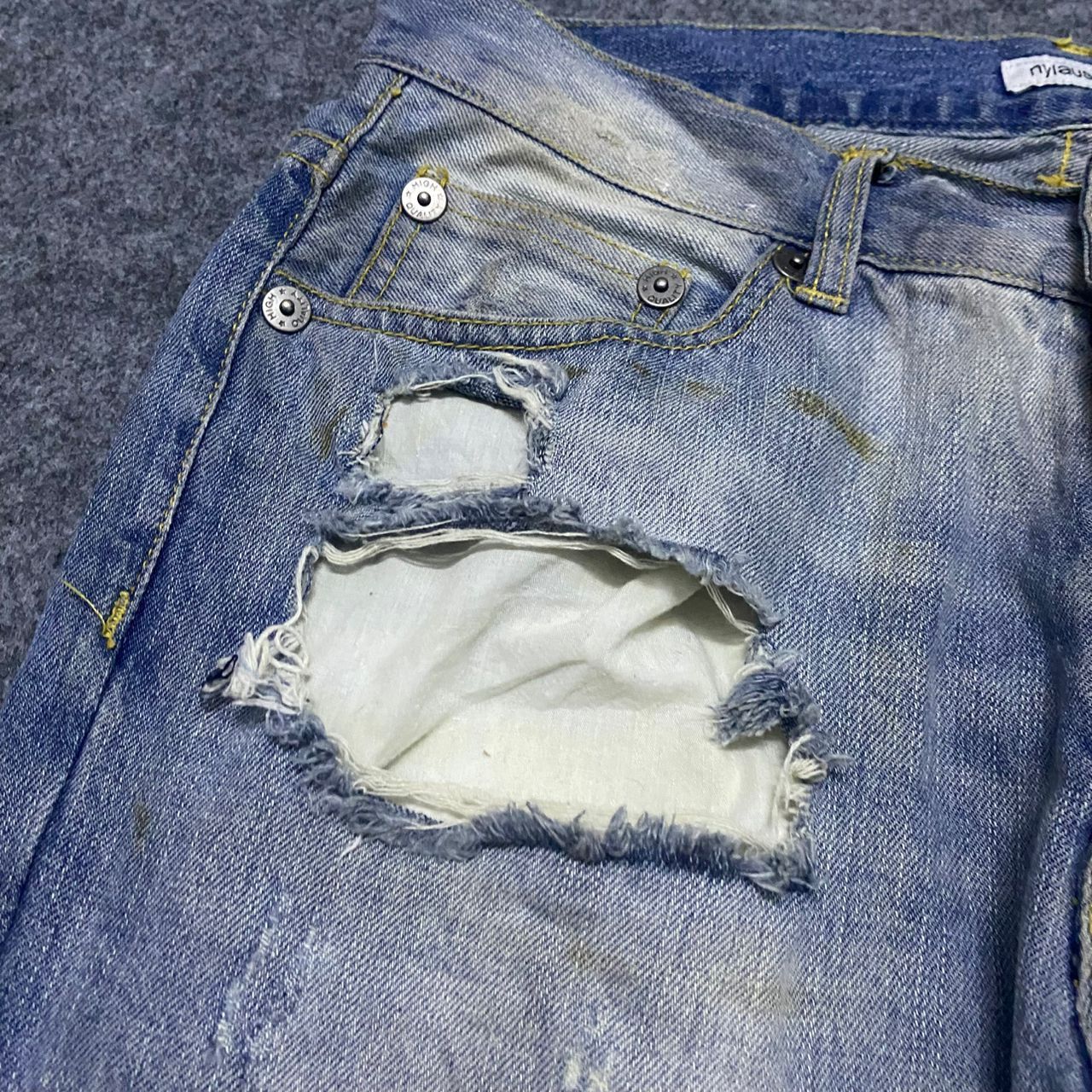 If Six Was Nine 💥Best Offer💥Vintage Nylaus Jeans Distressed Denim Size US 31 - 8 Thumbnail