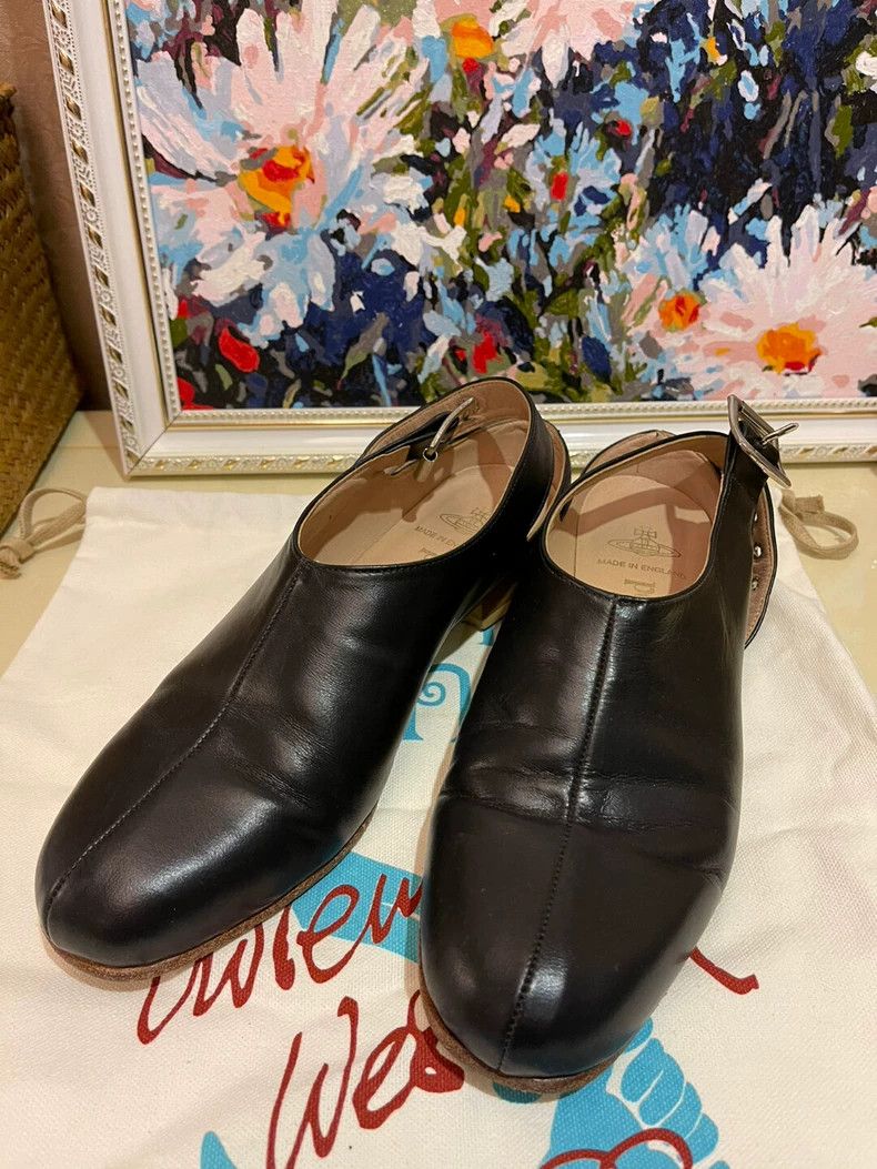 Vivienne Westwood vivienne westwood Black solid leather flat shoes Size US 6.5 / IT 36.5 - 1 Thumbnail