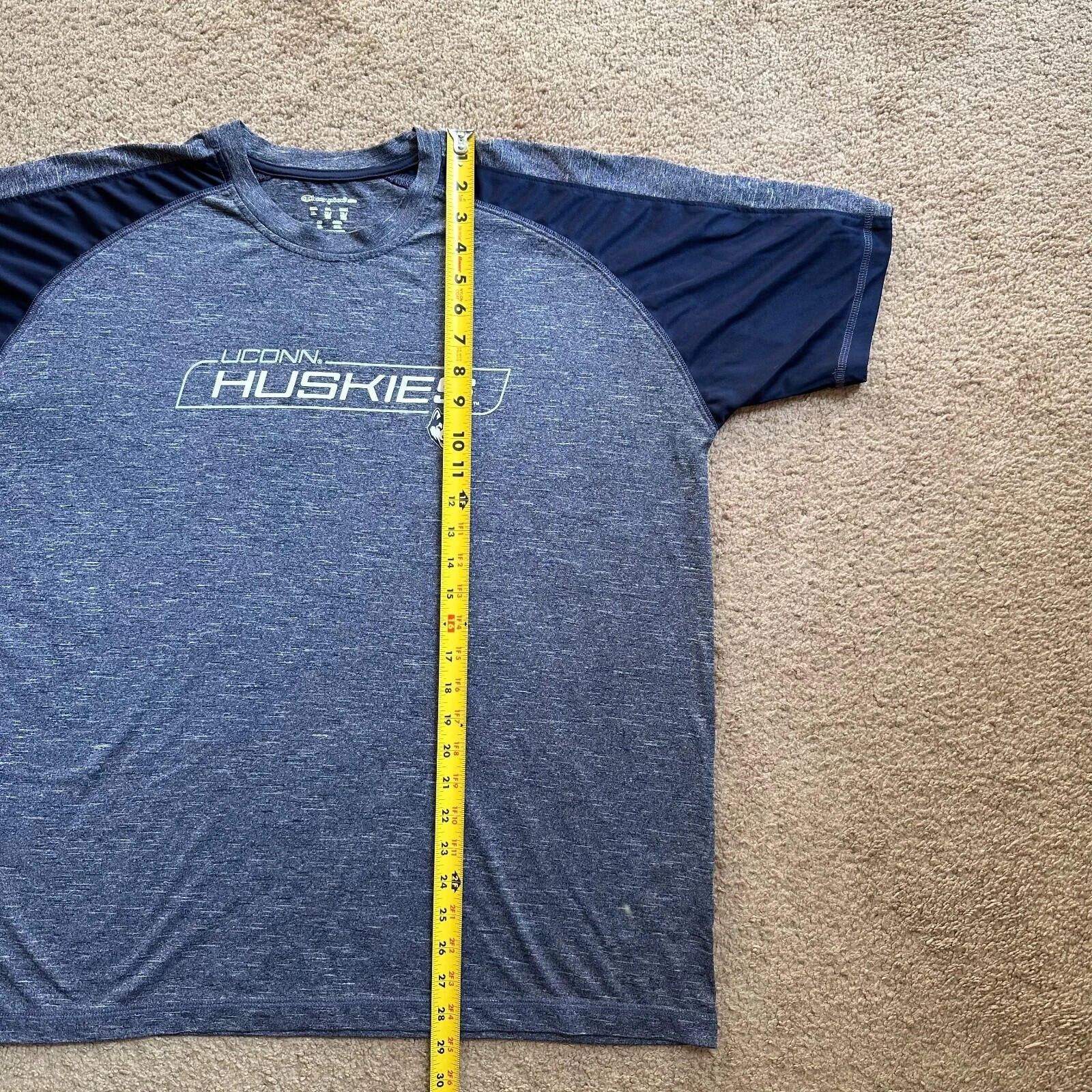 Champion Uconn Shirt Men's XL Crewneck Short Sleeve Blue Polyester Size US XL / EU 56 / 4 - 6 Thumbnail