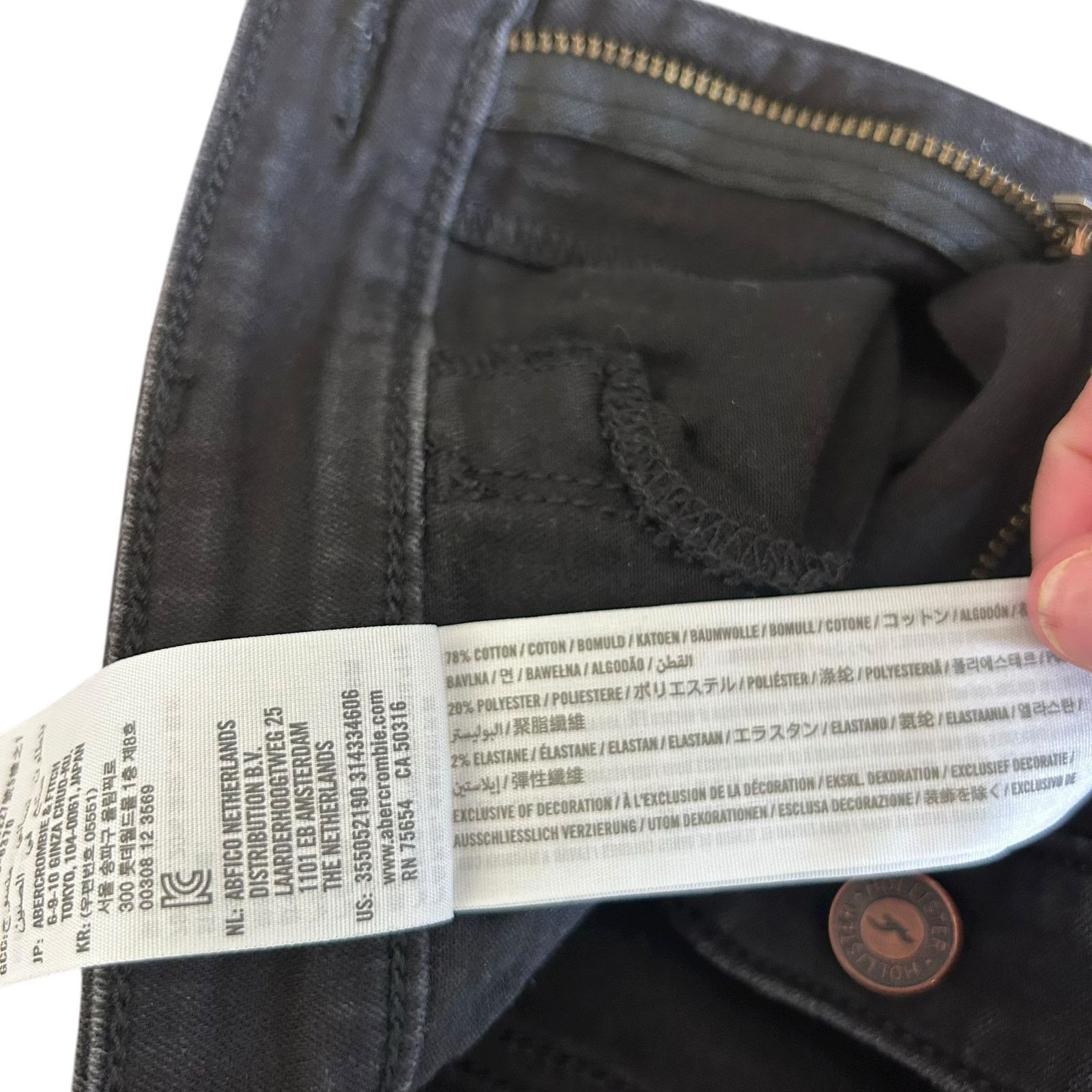 Hollister Hollister Black Mid Rise Jean Legging Jeans Sz 26 Size 26" / US 2 / IT 38 - 3 Thumbnail