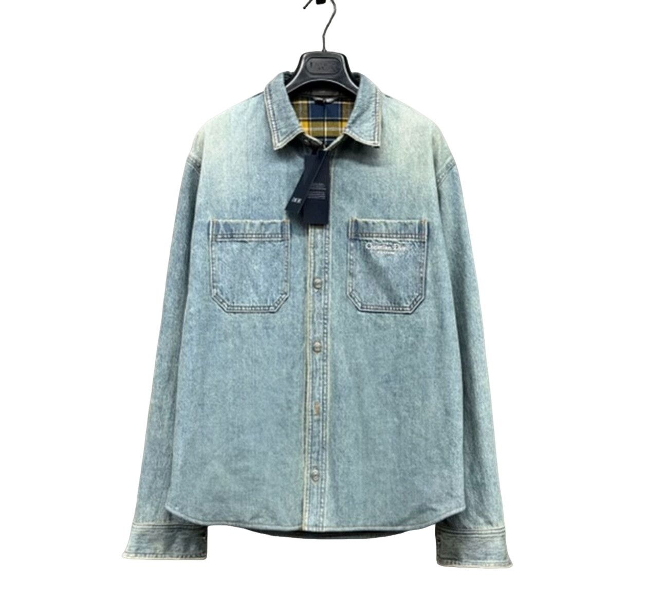 Dior Dior Embroidered Logo Denim Shirt Jacket Size 40 Size US XXS / EU 40 - 1 Thumbnail