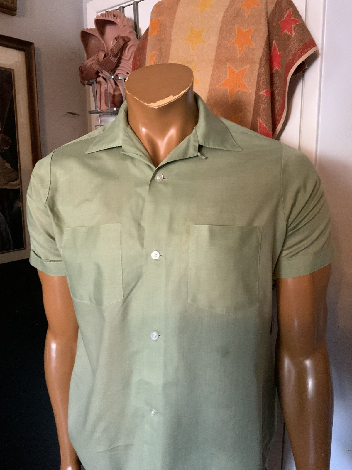 Vintage VTG 60s Van Heusen Vanopress Loop Collar Rockabilly Shirt Size US S / EU 44-46 / 1 - 8 Thumbnail