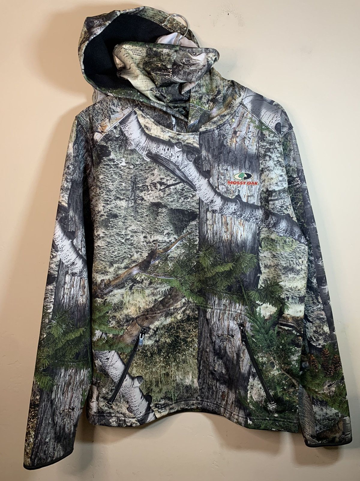 Mossy oak hoodie with gaiter sale