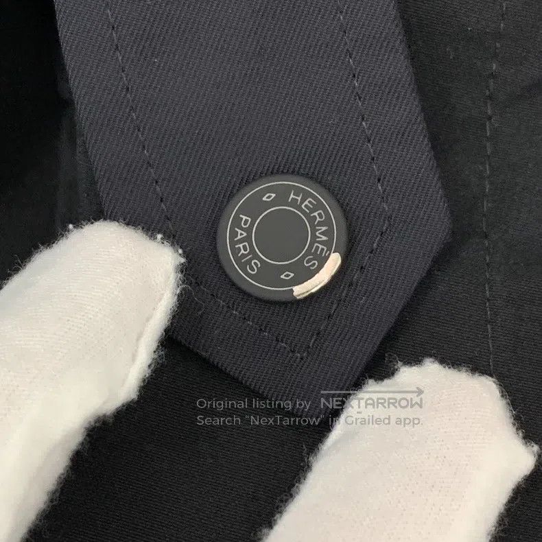 Hermes Hermes Black Cotton Drawstring Side Slit Long Sleeve Jacke Size XS / US 0-2 / IT 36-38 - 9 Thumbnail
