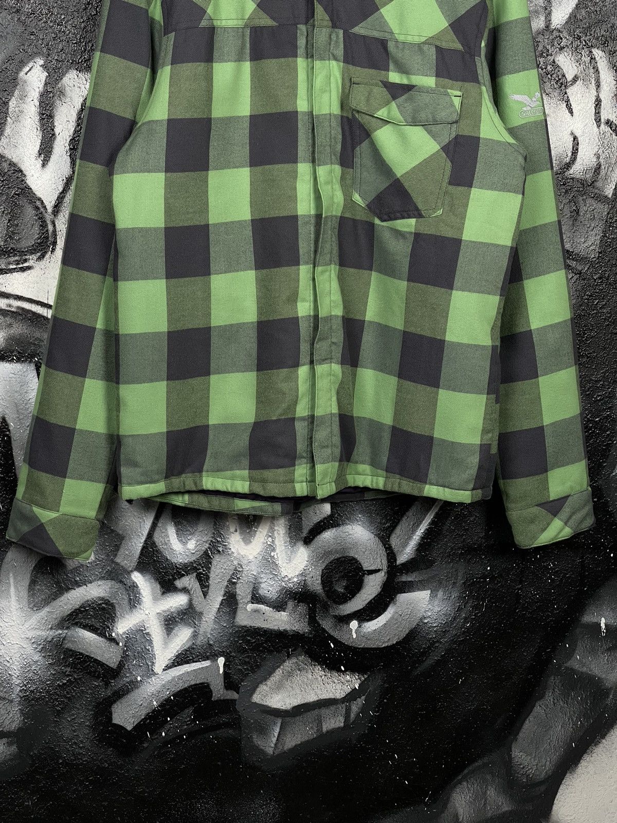 SALEWA Salewa Polarlite Outdoor Plaid Green Fleece Overshoot Jacket Men’s Size XXL Size US XXL / EU 58 / 5 - 19 Thumbnail