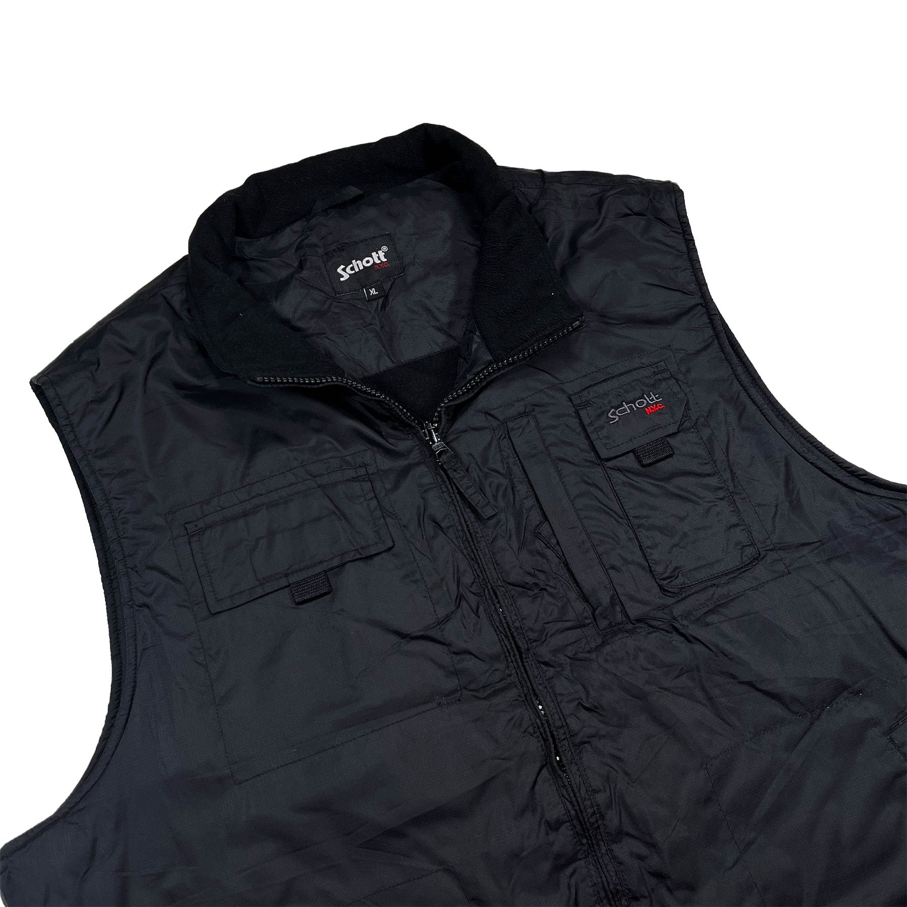 Schott Schott Vintage Nylon/Fleece vest • XL size Size US XL / EU 56 / 4 - 3 Thumbnail