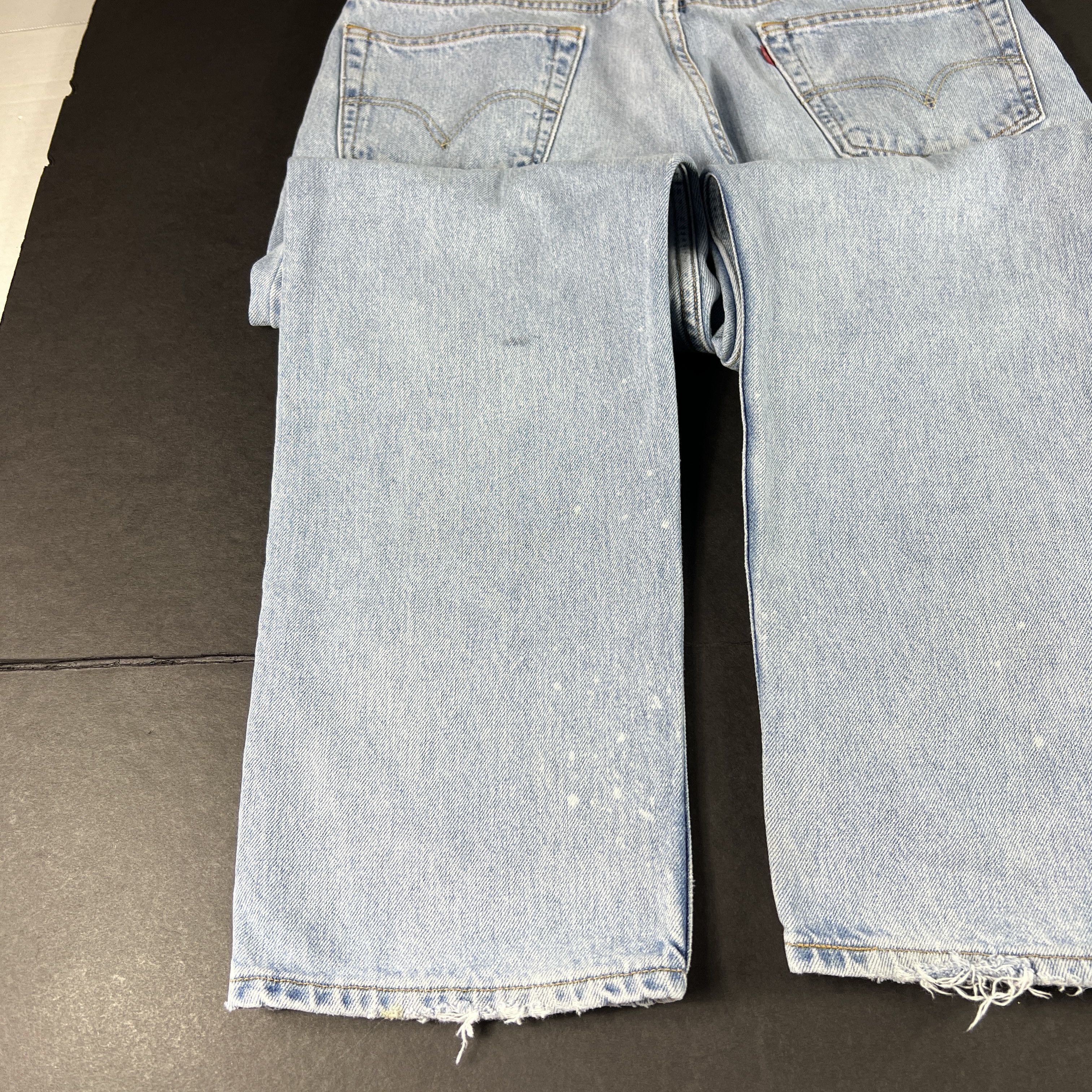 Levi's × Vintage Y2K Levi's Jeans 505 Straight Blue Faded Thrashed Denim Size US 36 / EU 52 - 17 Thumbnail
