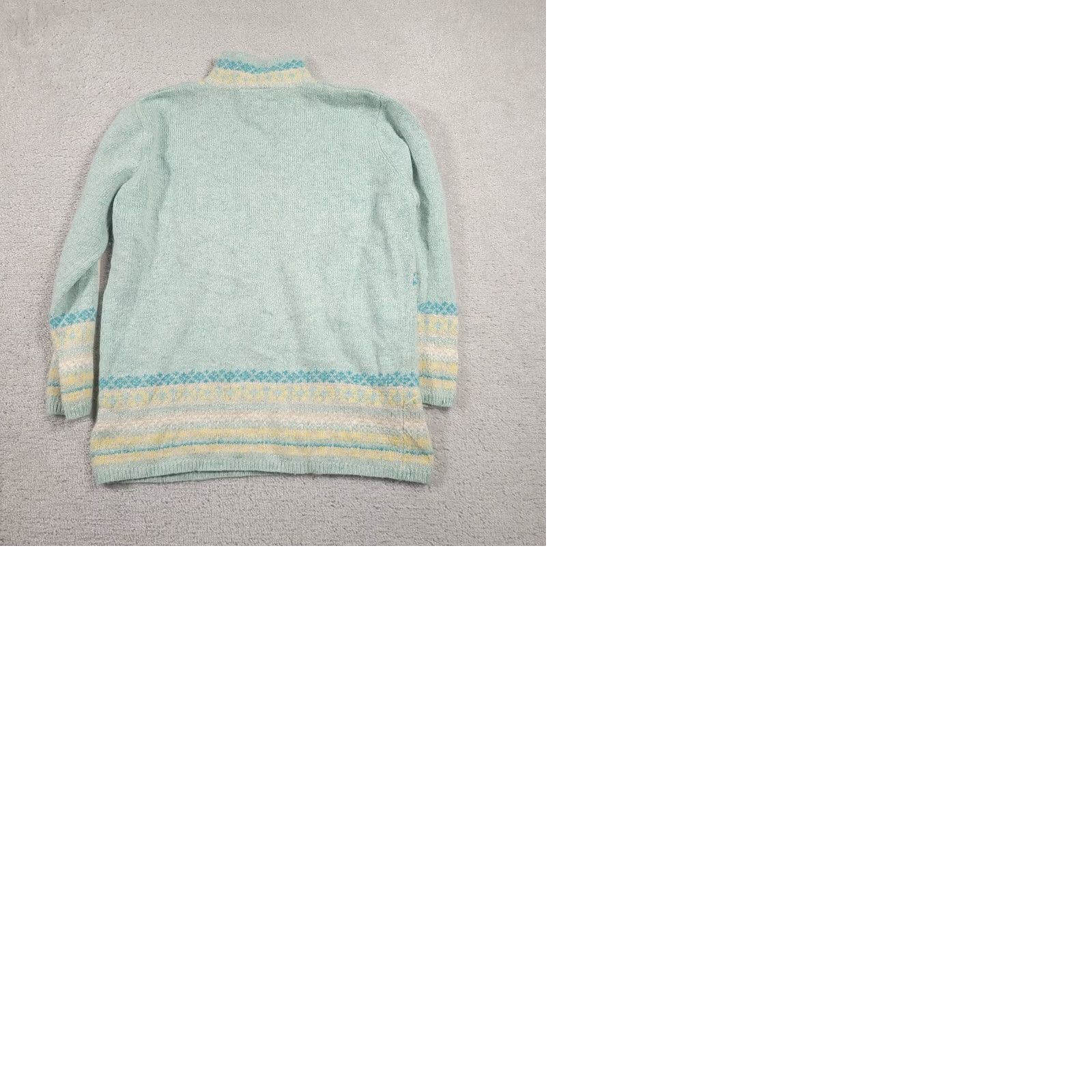 Vintage Monterey Petites by Koret Sweater Womens Medium Blue Angora Pullover Mock Neck 1/4 Zip Raglan Sleeve Knit Christmas Winter Fashion Pullover Size M / US 6-8 / IT 42-44 - 9 Thumbnail