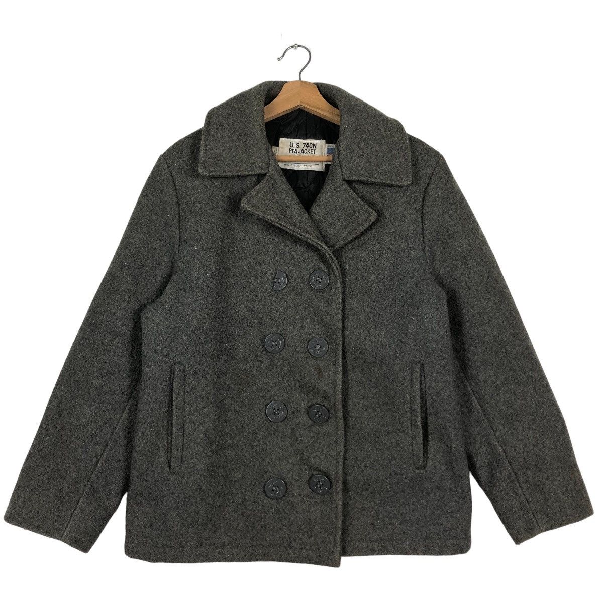 Schott Vintage US.740N Pea Jacket Schott Made in USA Double Breast Size US M / EU 48-50 / 2 - 1 Thumbnail