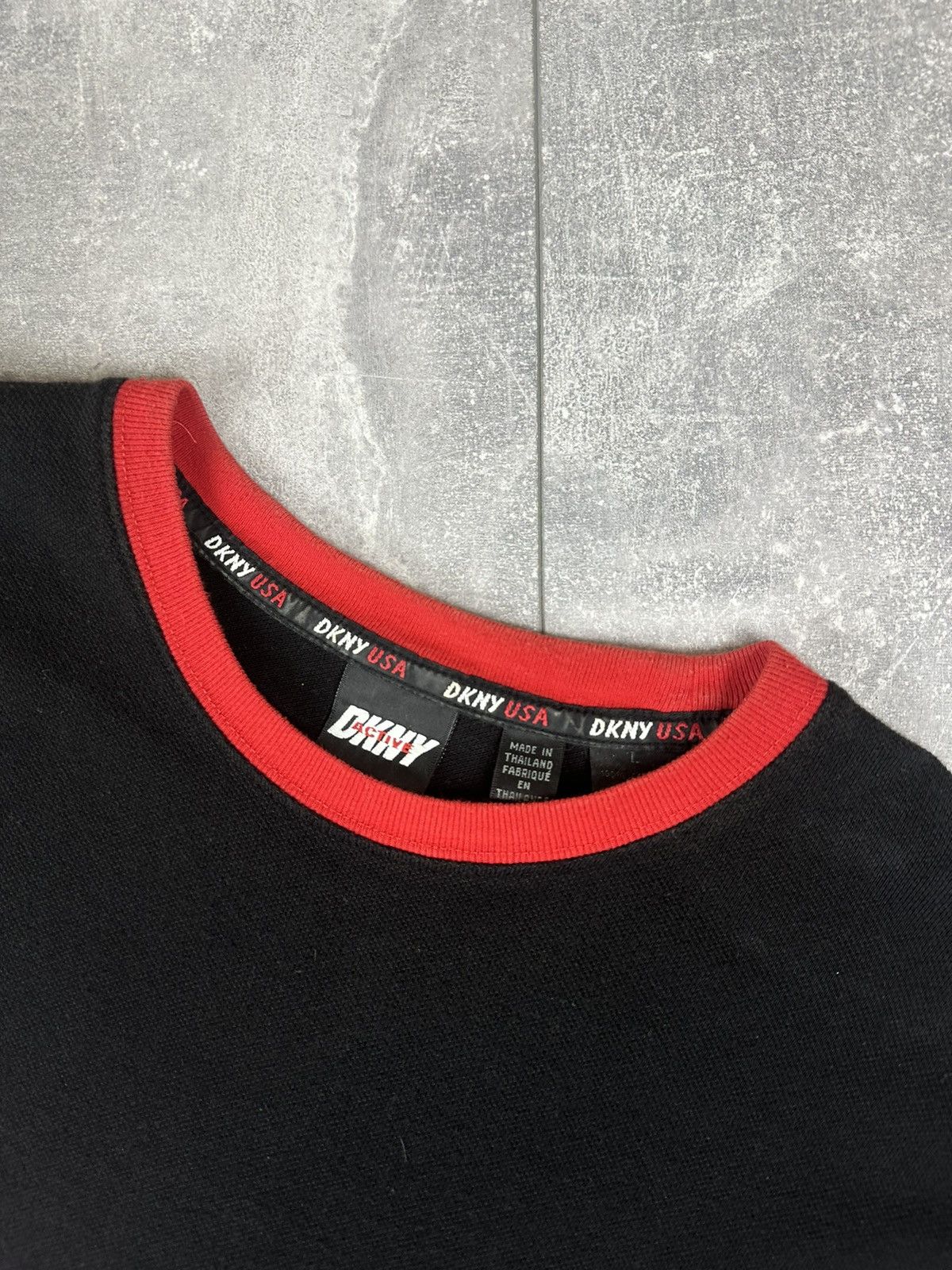 DKNY DKNY Vintage Retro Black/Red Long sleeve Size US L / EU 52-54 / 3 - 3 Thumbnail