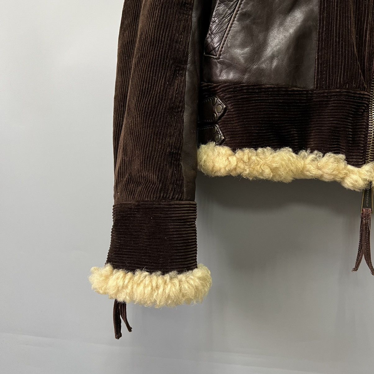 Dsquared2 Dsquared Hybrid Leather Shearling Jacket AW04 Vintage RARE Size US L / EU 52-54 / 3 - 5 Thumbnail