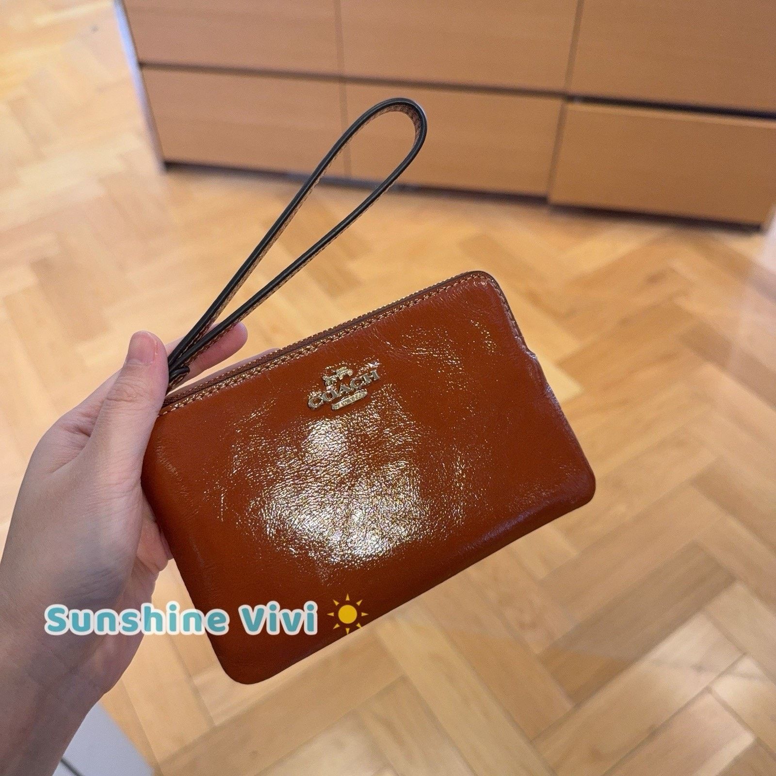 Coach NWT Coach Cinnamon Corner Zip Wristlet CEL05 leather Size ONE SIZE - 1 Thumbnail