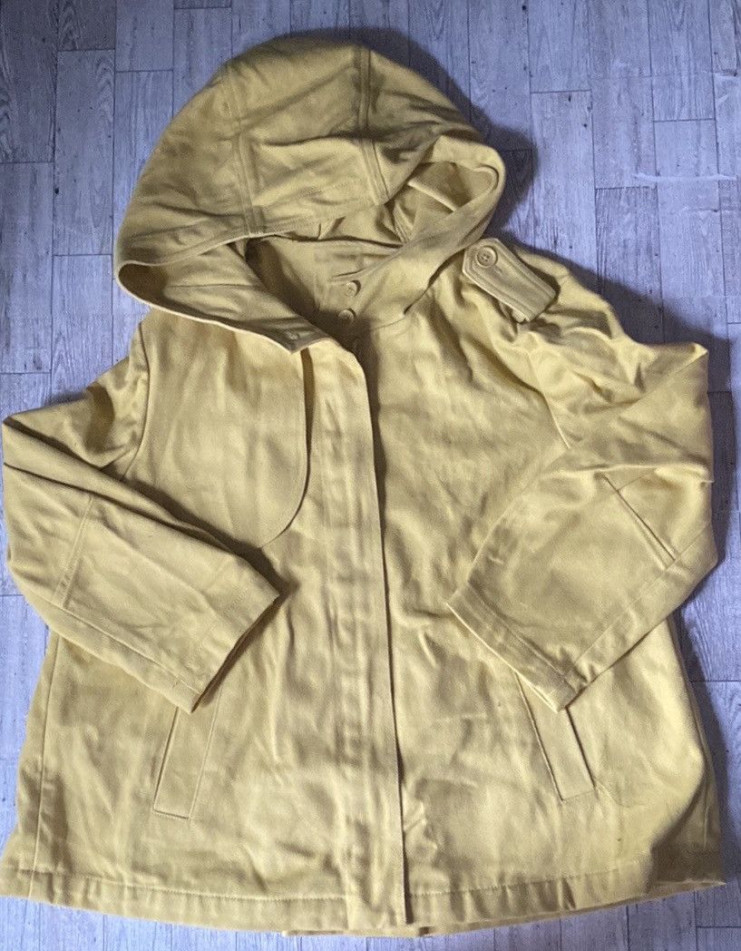 Gap Gap, Mustard, Tent Style, Hooded Jean Jacket Size M / US 6-8 / IT 42-44 - 6 Thumbnail