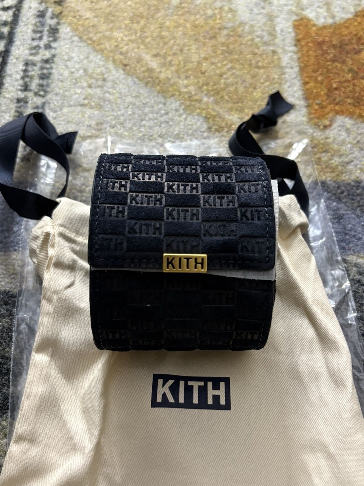 Kith Kithmas Monogram Suede Leather Single Watch Roll Ink Size ONE SIZE - 1 Thumbnail