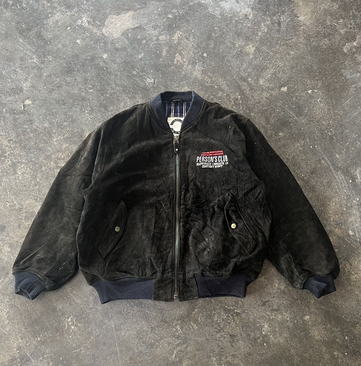 PERSON'S Vintage Person's Leather Bomber jacket Size US XXL / EU 58 / 5 - 1 Thumbnail