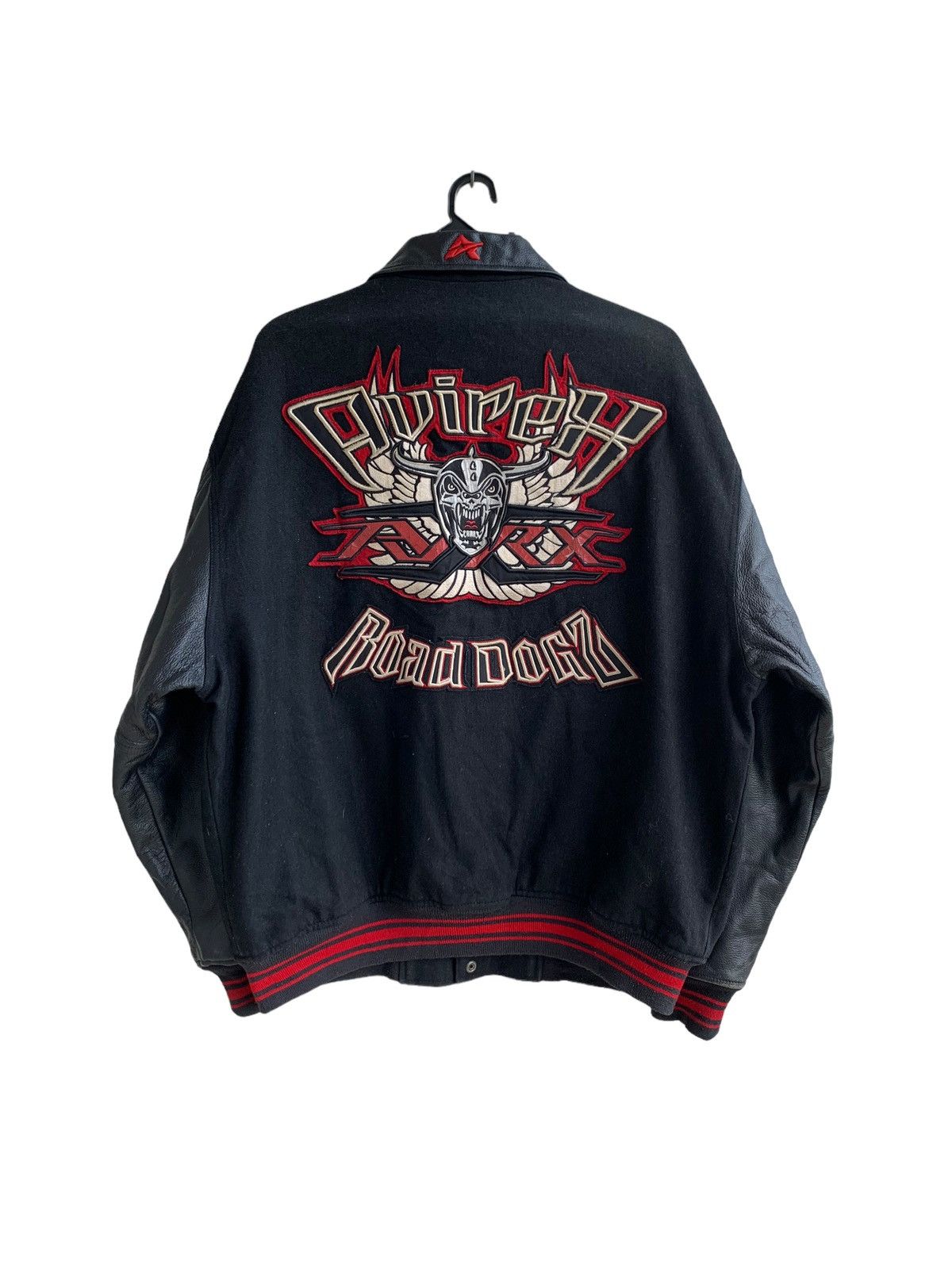 Avirex Vintage Avirex Road Dogz Wool Leather Sleeve Size US XL / EU 56 / 4 - 3 Thumbnail