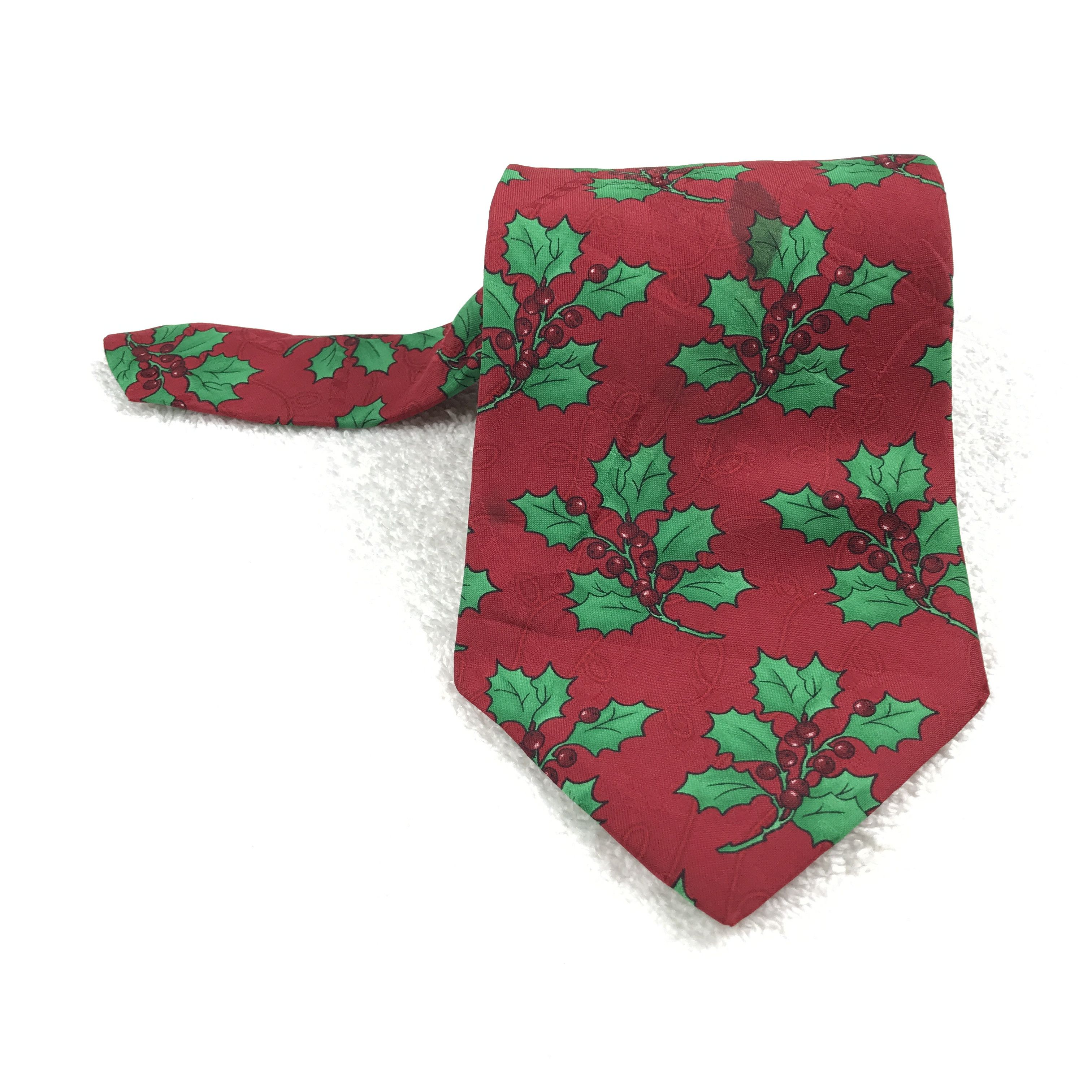 Designer × Vintage Vintage Yule Tie Greetings 100% Polyester Necktie Size ONE SIZE - 1 Thumbnail