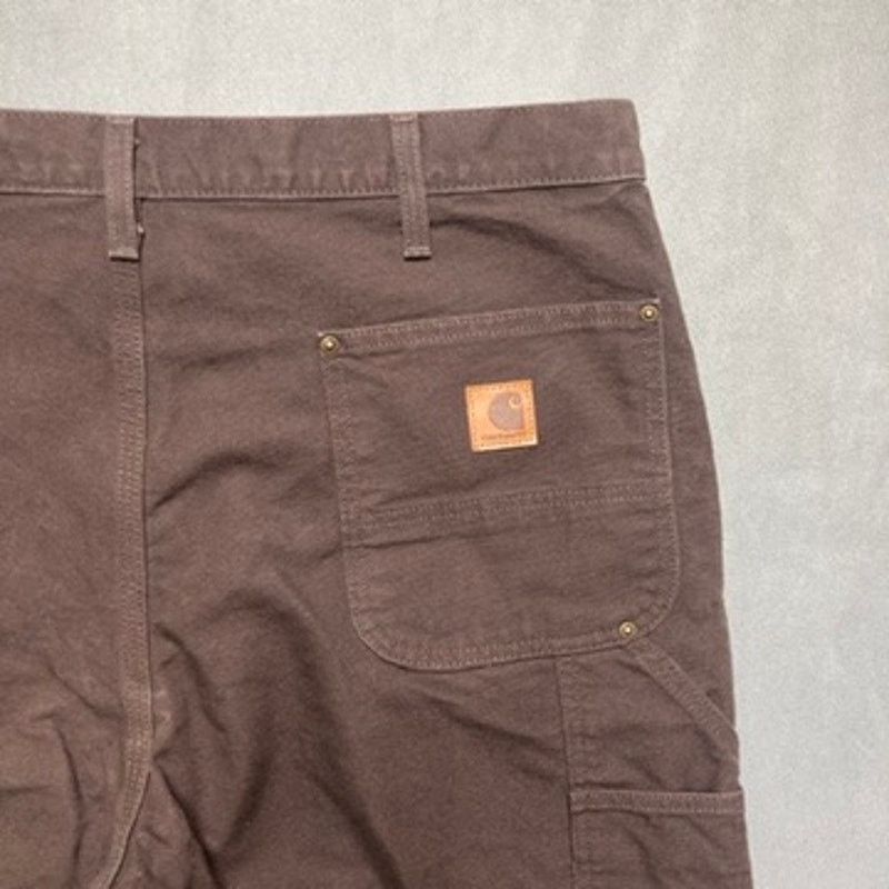 Carhartt Carhartt B136 DKB Mens 38x30 Dark Brown Double Knee Canvas Size US 38 / EU 54 - 8 Thumbnail